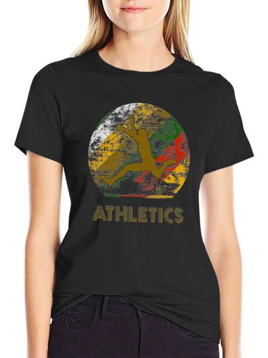 Retro Athletics Graphic Tee - Vintage Runner Design