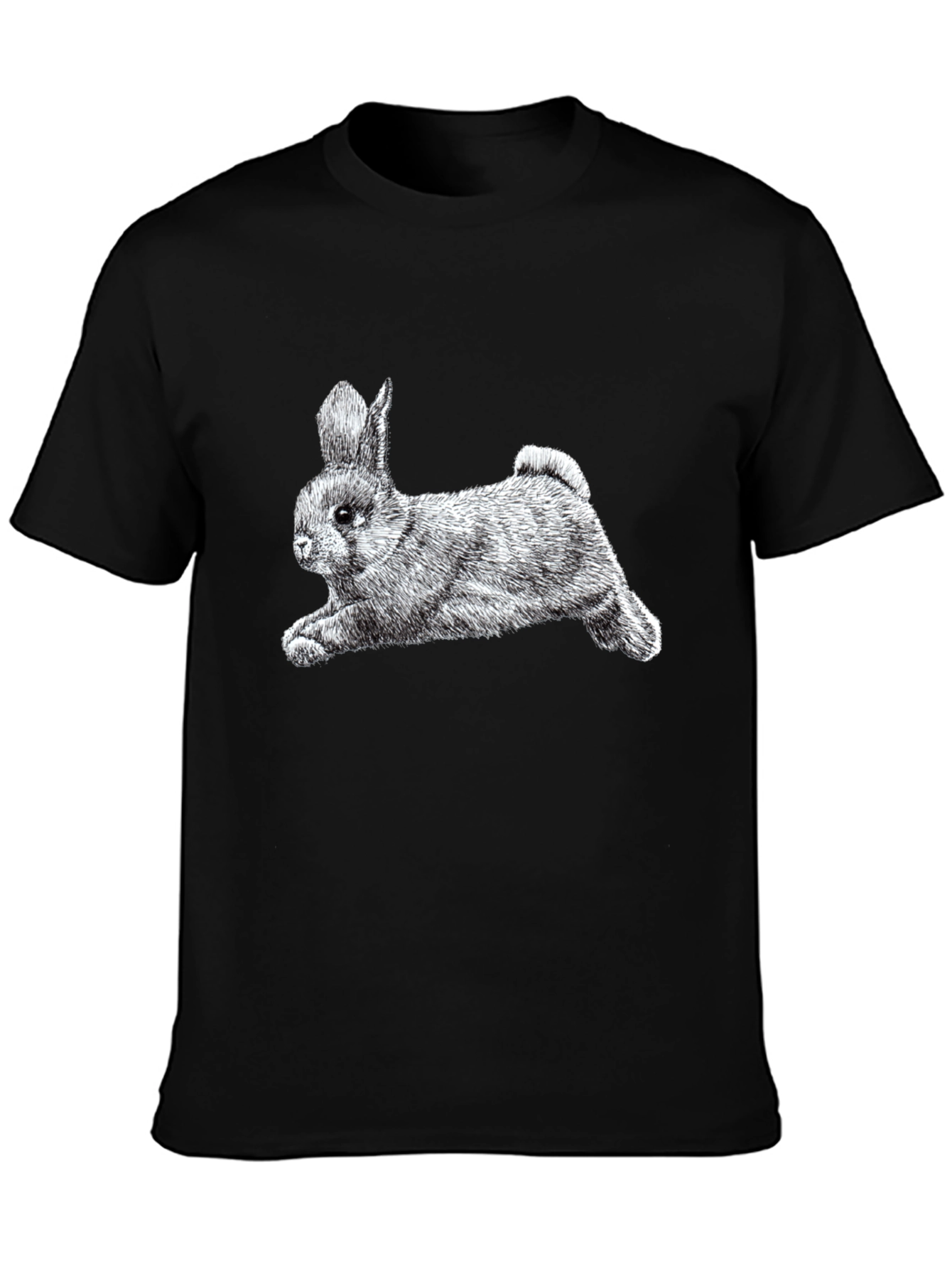Bunny Graphic Tee - Classic Black Cotton