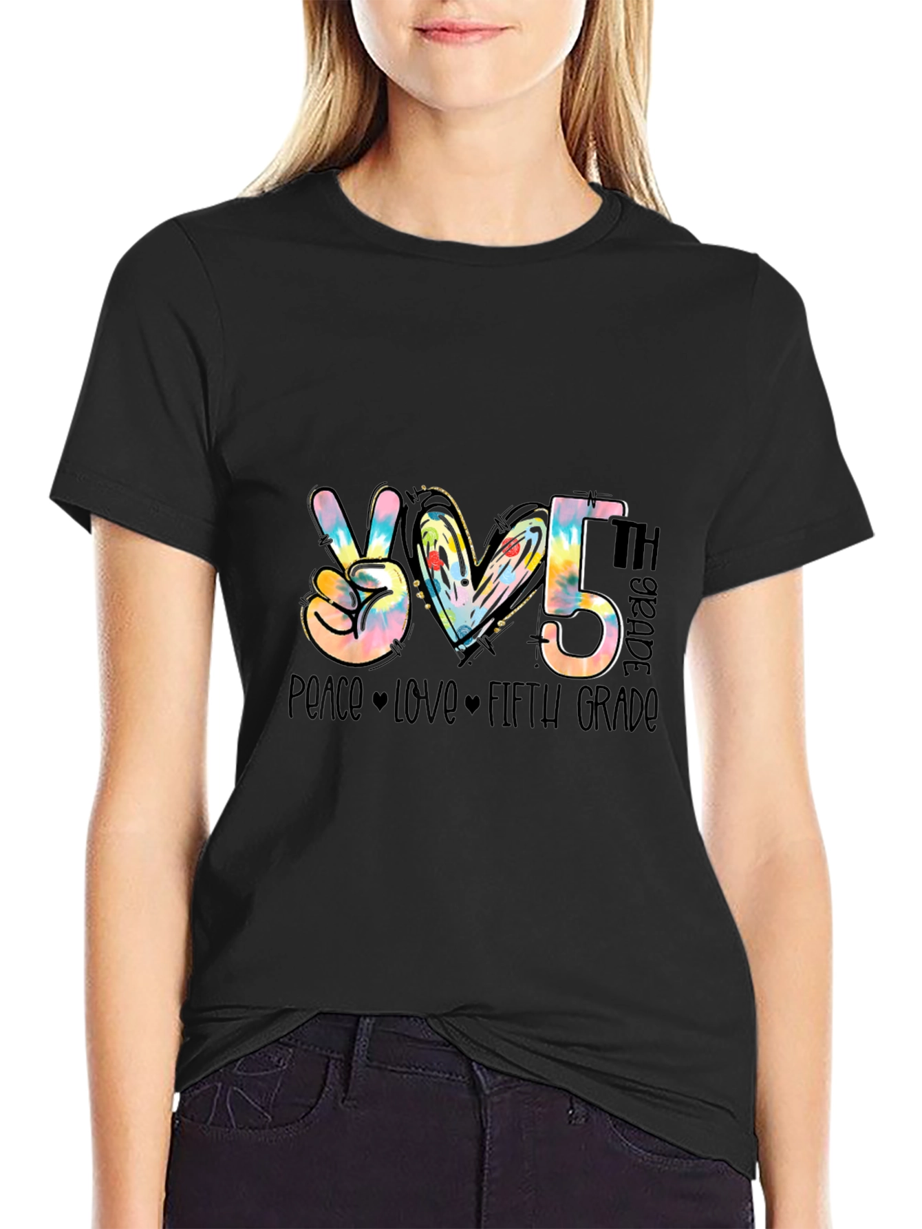 Peace Love Fifth Grade T-Shirt