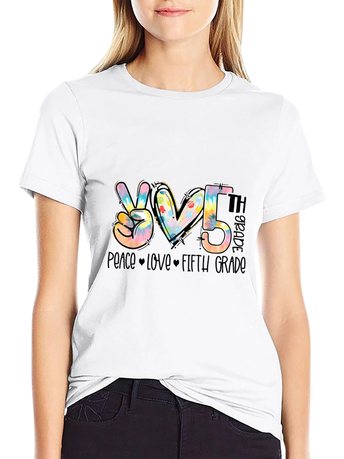 Peace Love Fifth Grade T-Shirt