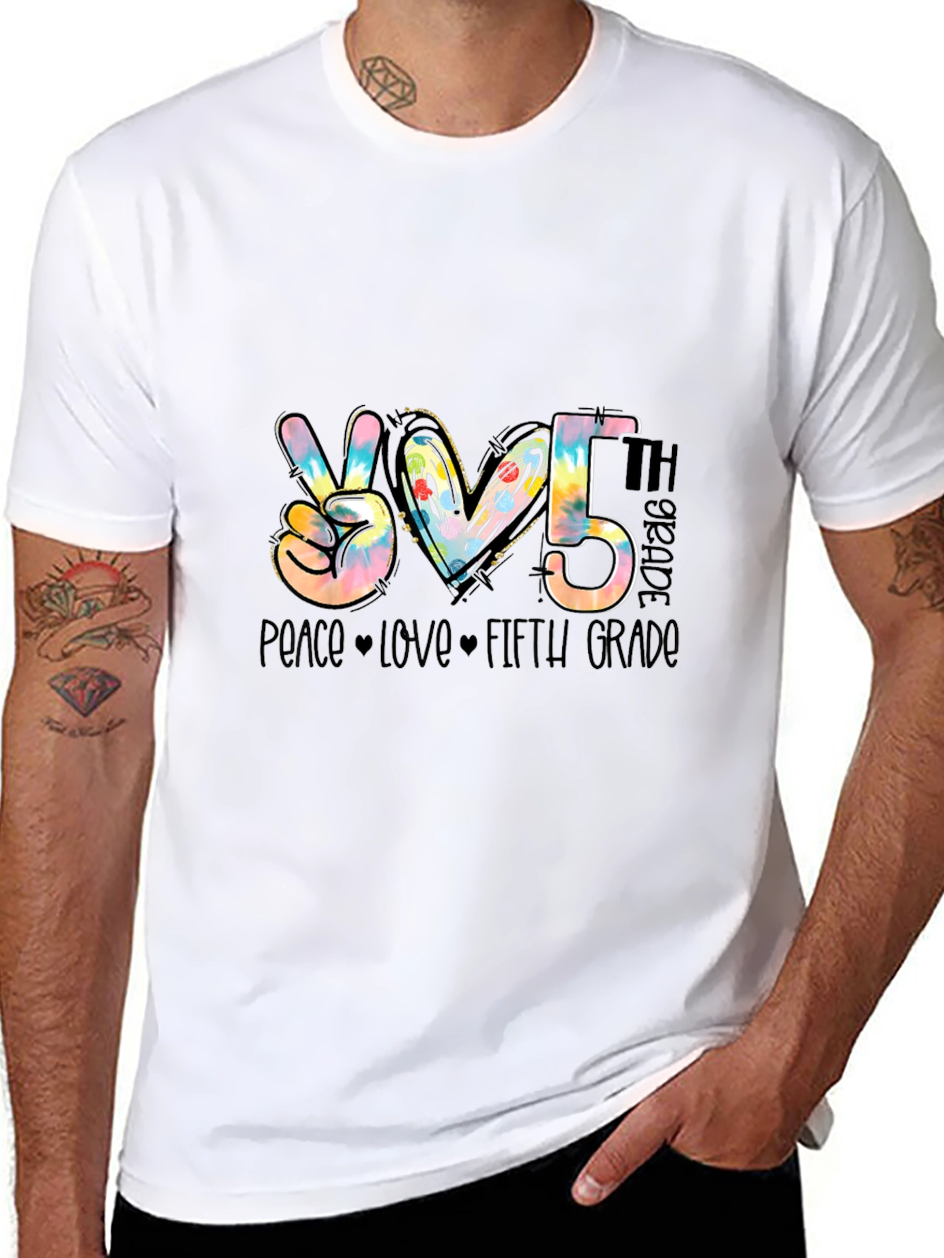 Peace Love Fifth Grade T-Shirt
