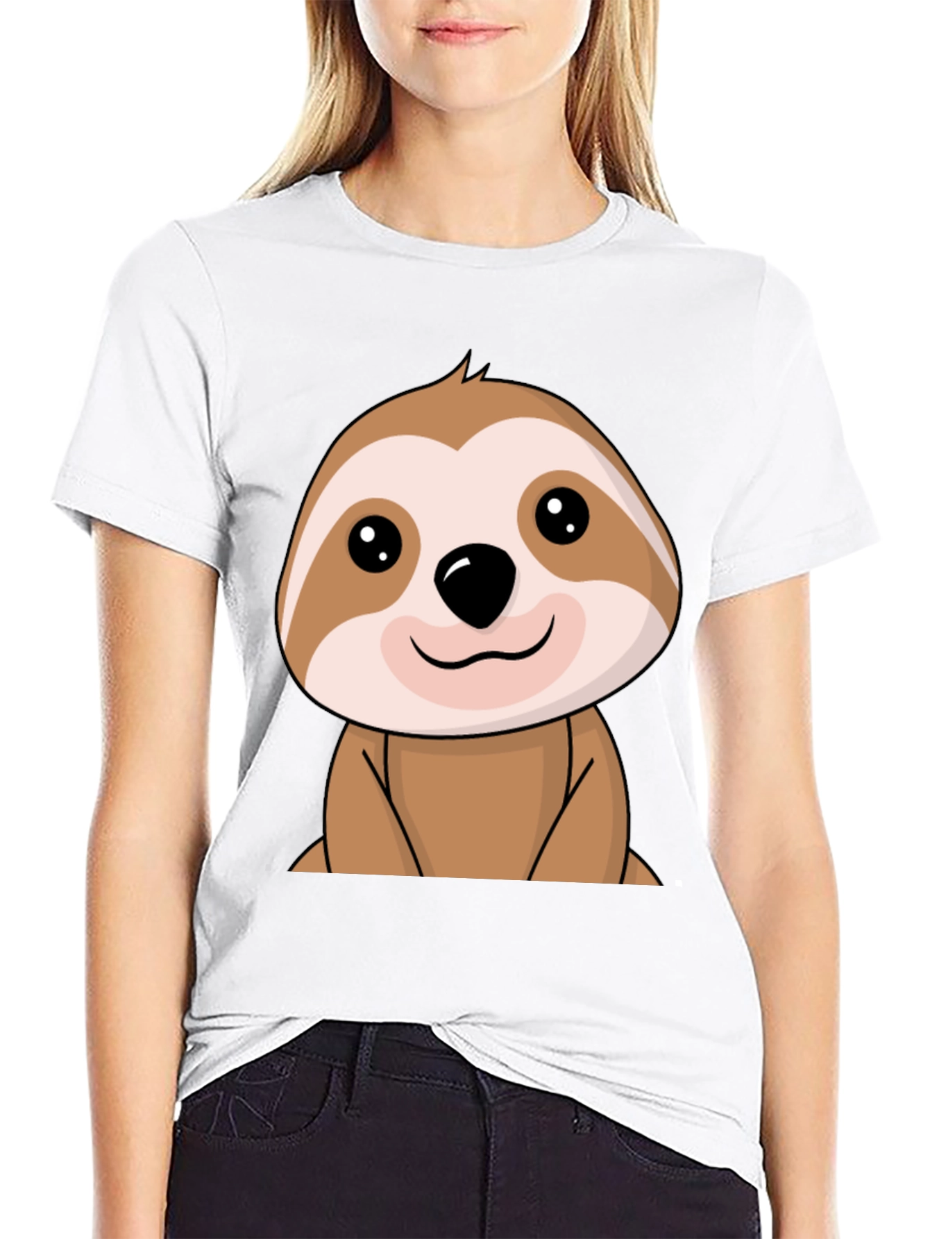 Cute Sloth Graphic Tee - Relaxed Fit
