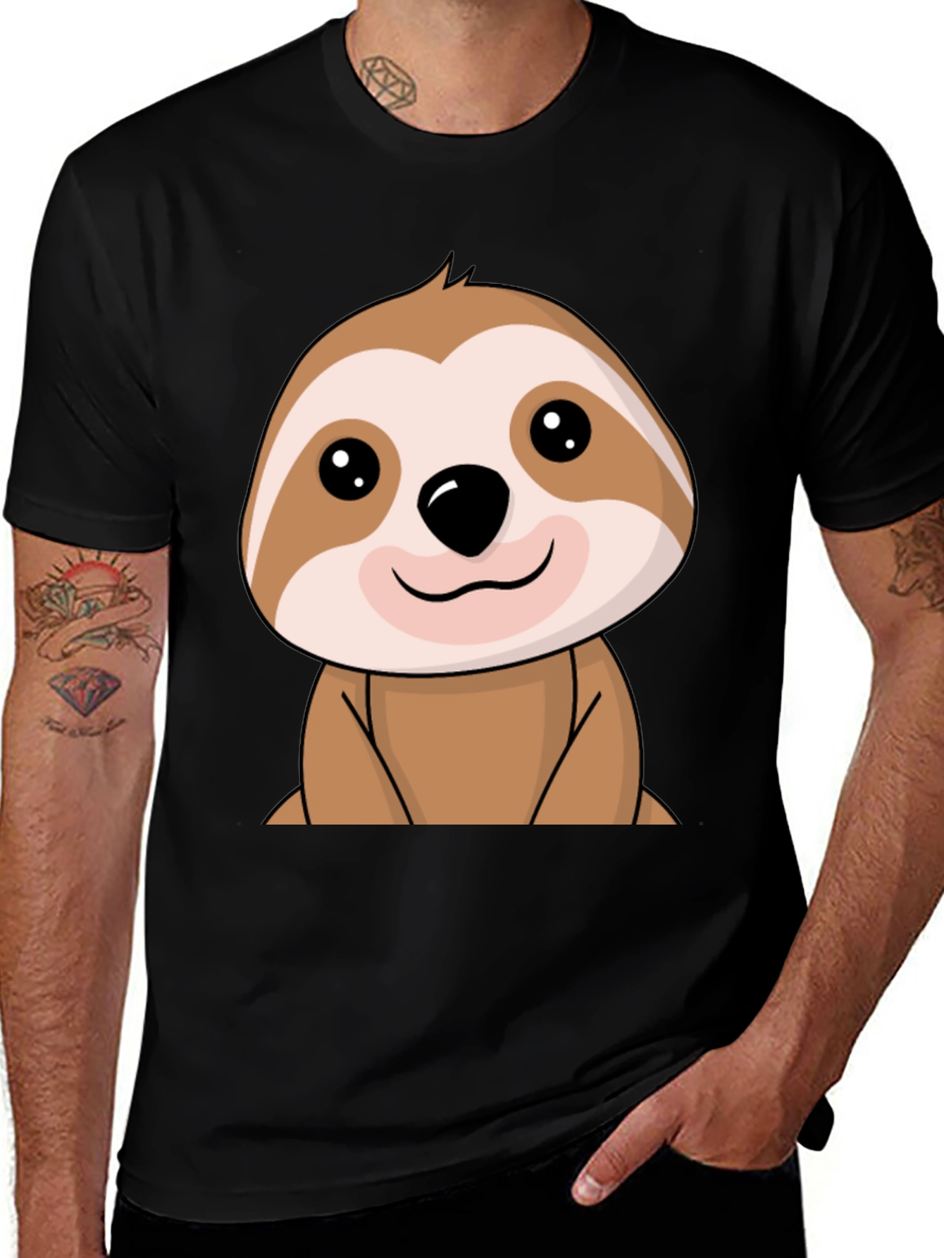 Cute Sloth Graphic Tee - Relaxed Fit