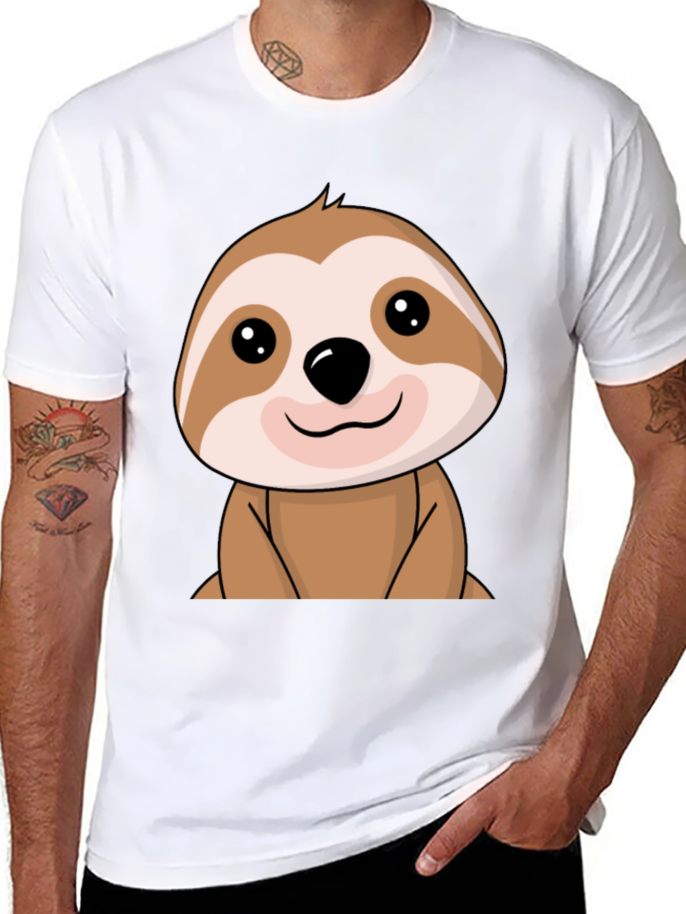 Cute Sloth Graphic Tee - Relaxed Fit