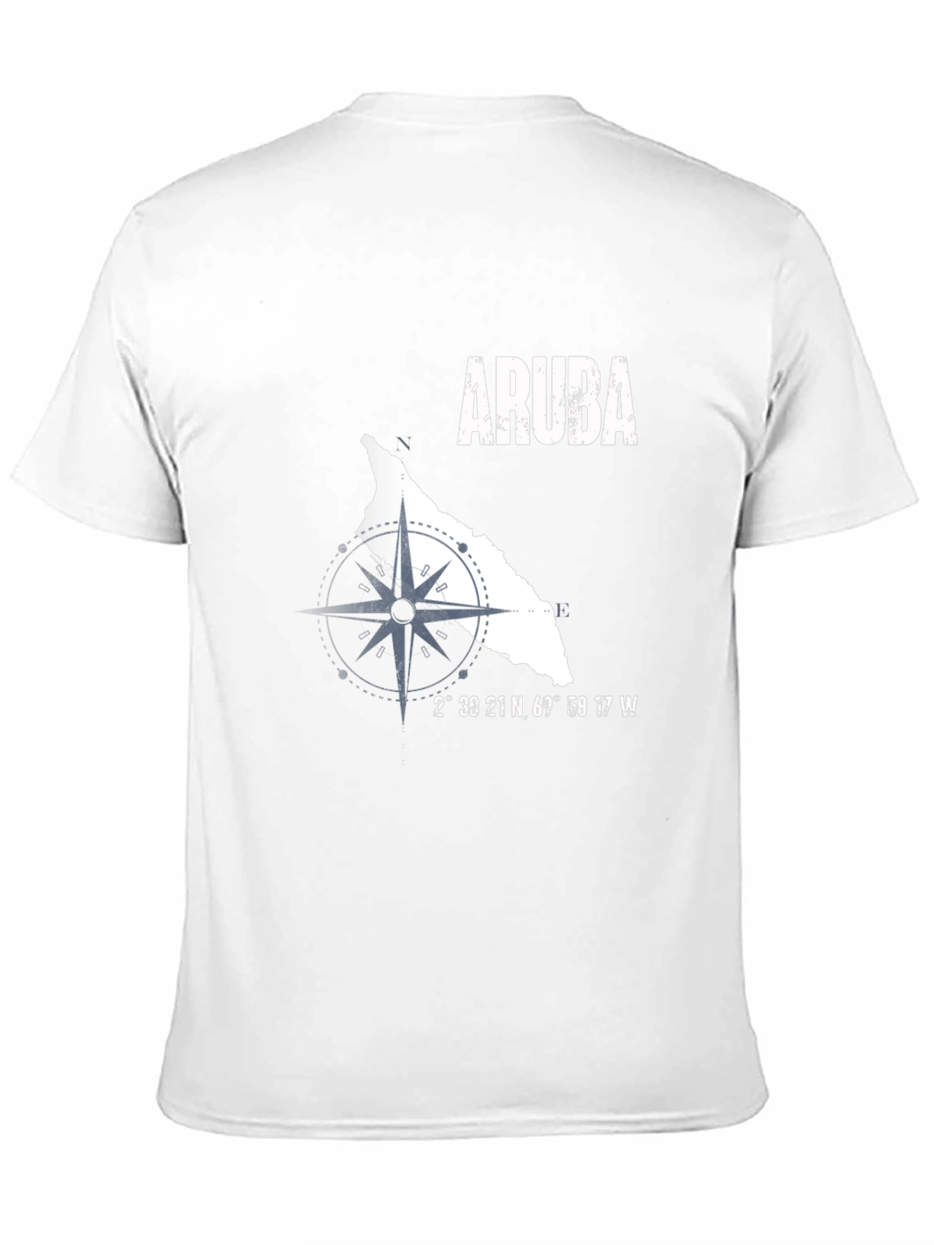 Aruba Compass Graphic Mens T-Shirt - Black
