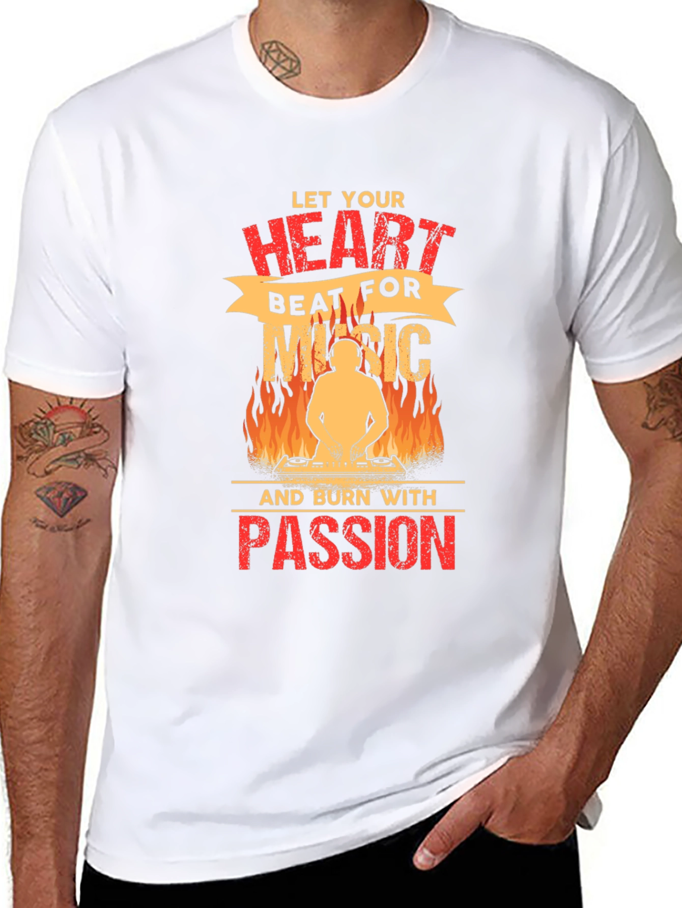 Let Your Heart Beat for Music T-Shirt