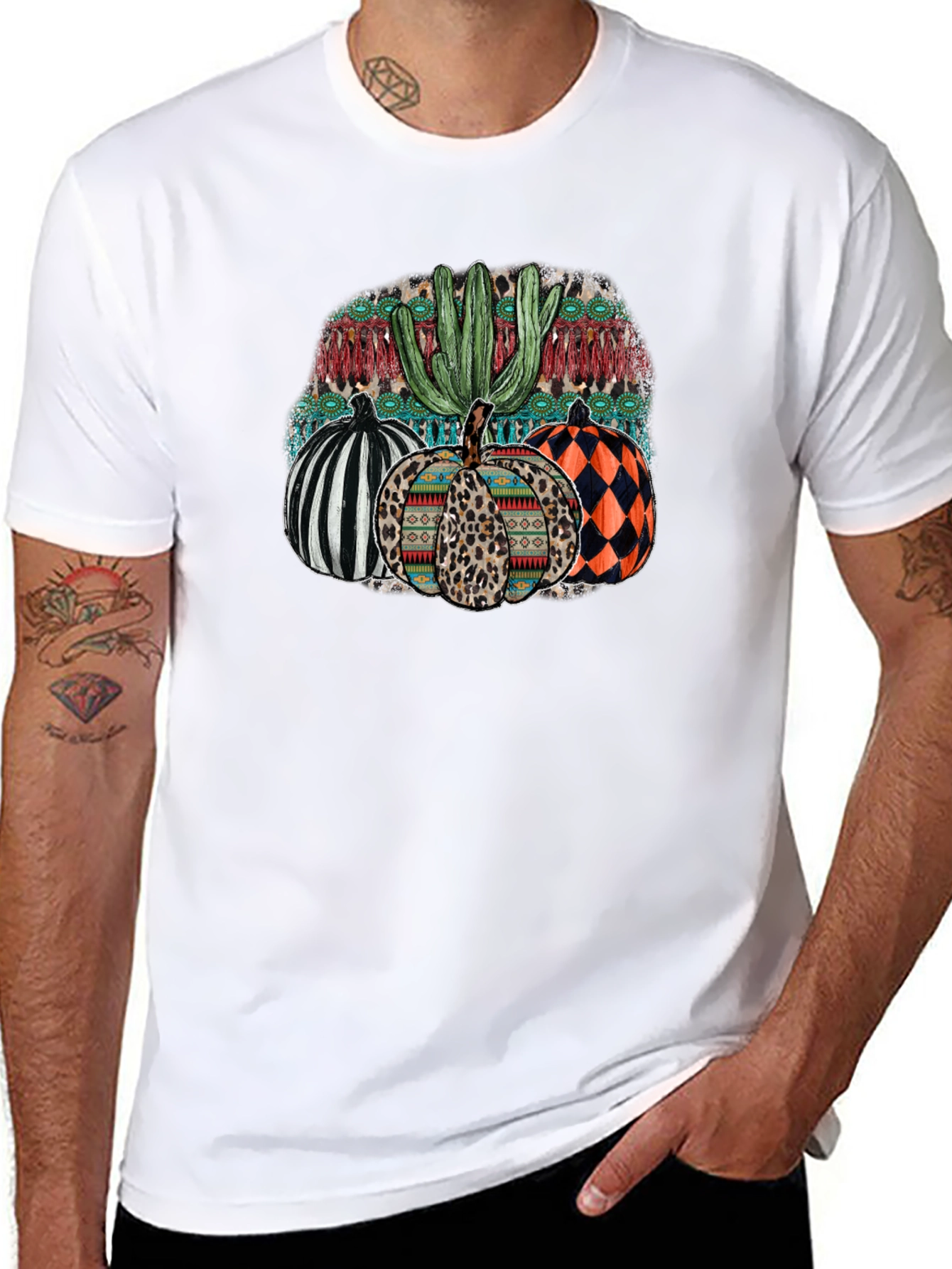 Western Pumpkin Cactus Graphic Tee