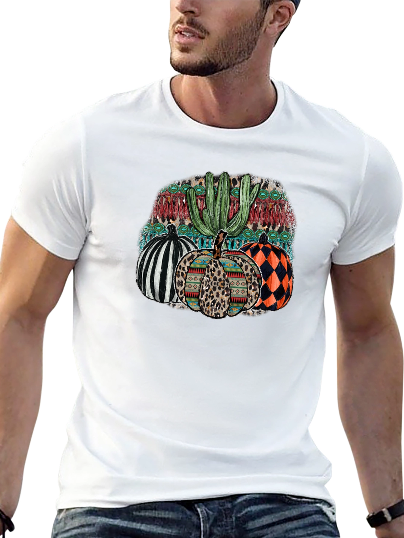 Western Pumpkin Cactus Graphic Tee
