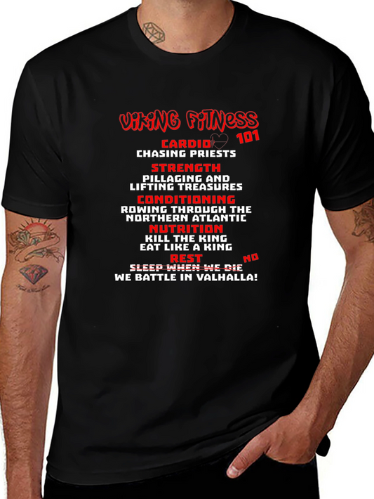 Viking Fitness T-Shirt: Cardio Strength and Valhalla!