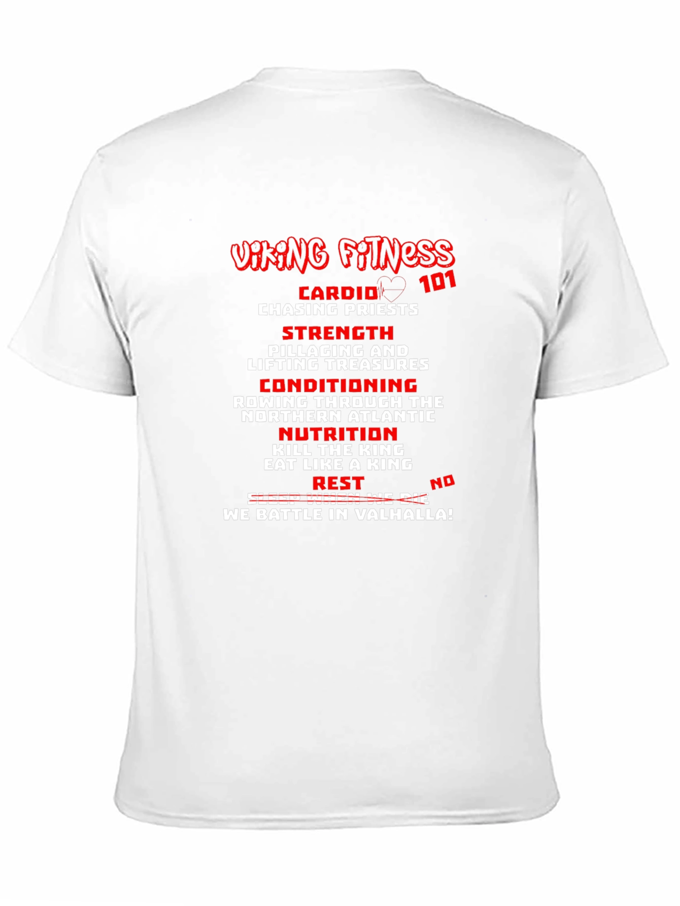 Viking Fitness T-Shirt: Cardio Strength and Valhalla!