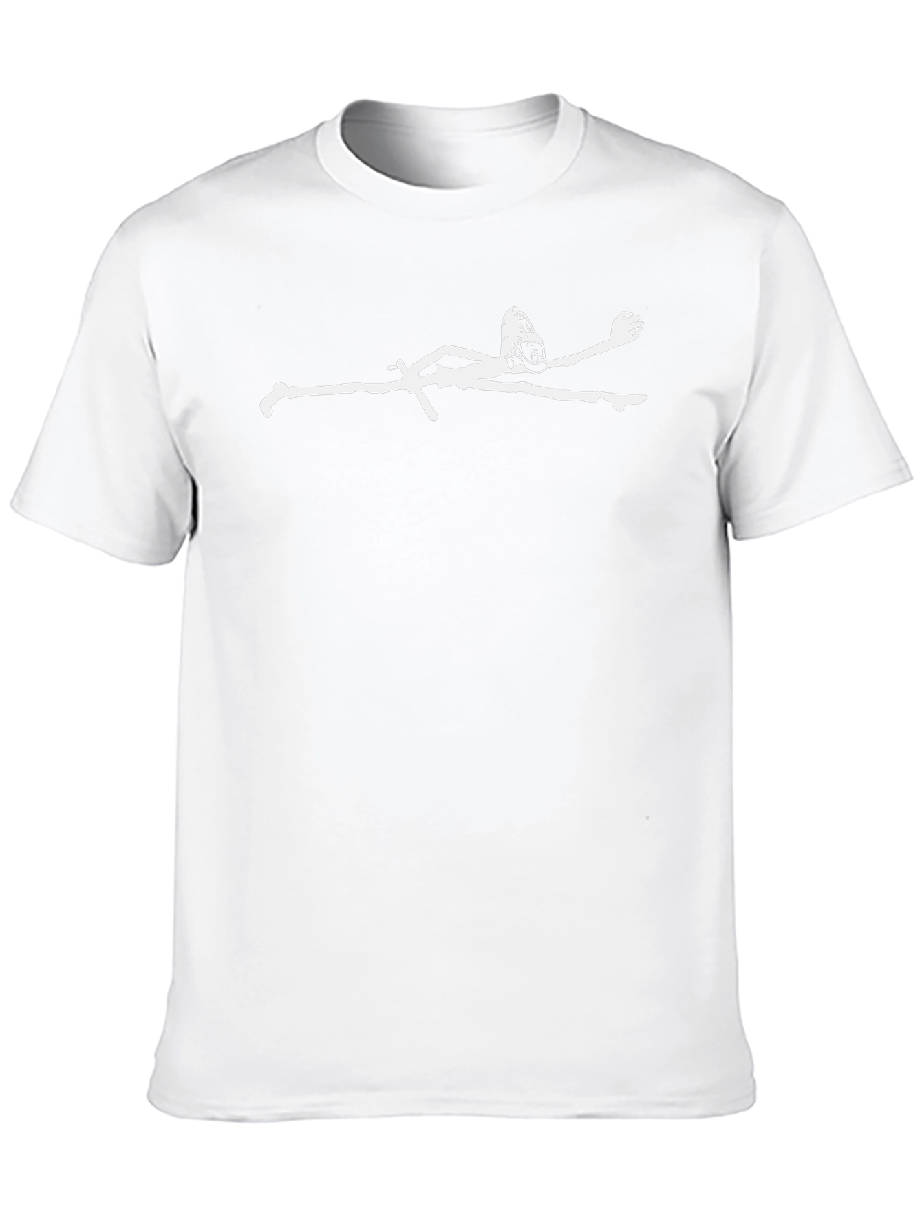Black T-Shirt with White Swimmer Graphic