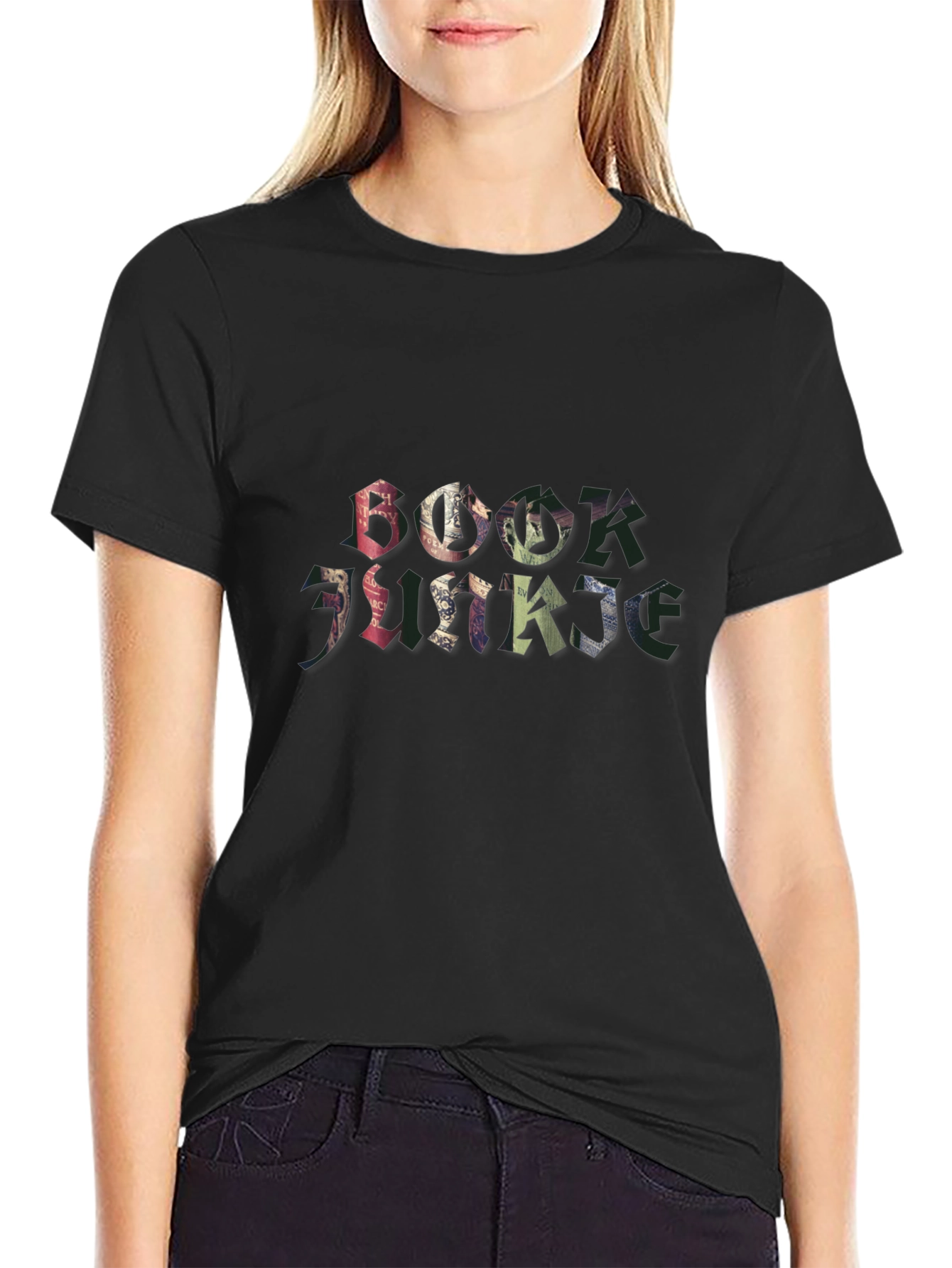 Book Junkie Graphic Tee - Black T-Shirt
