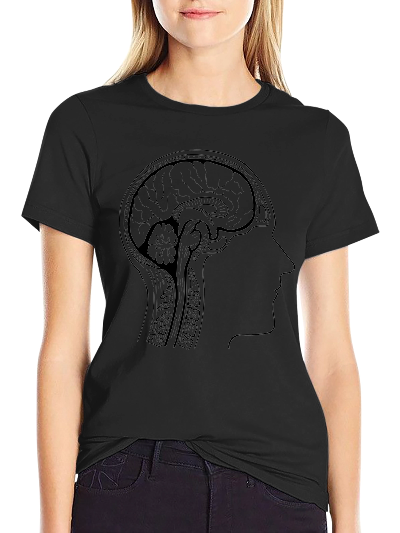 Brain Anatomy T-Shirt - Artistic Medical Tee