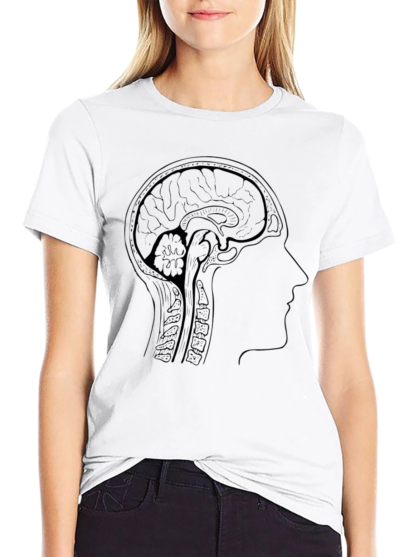 Brain Anatomy T-Shirt - Artistic Medical Tee