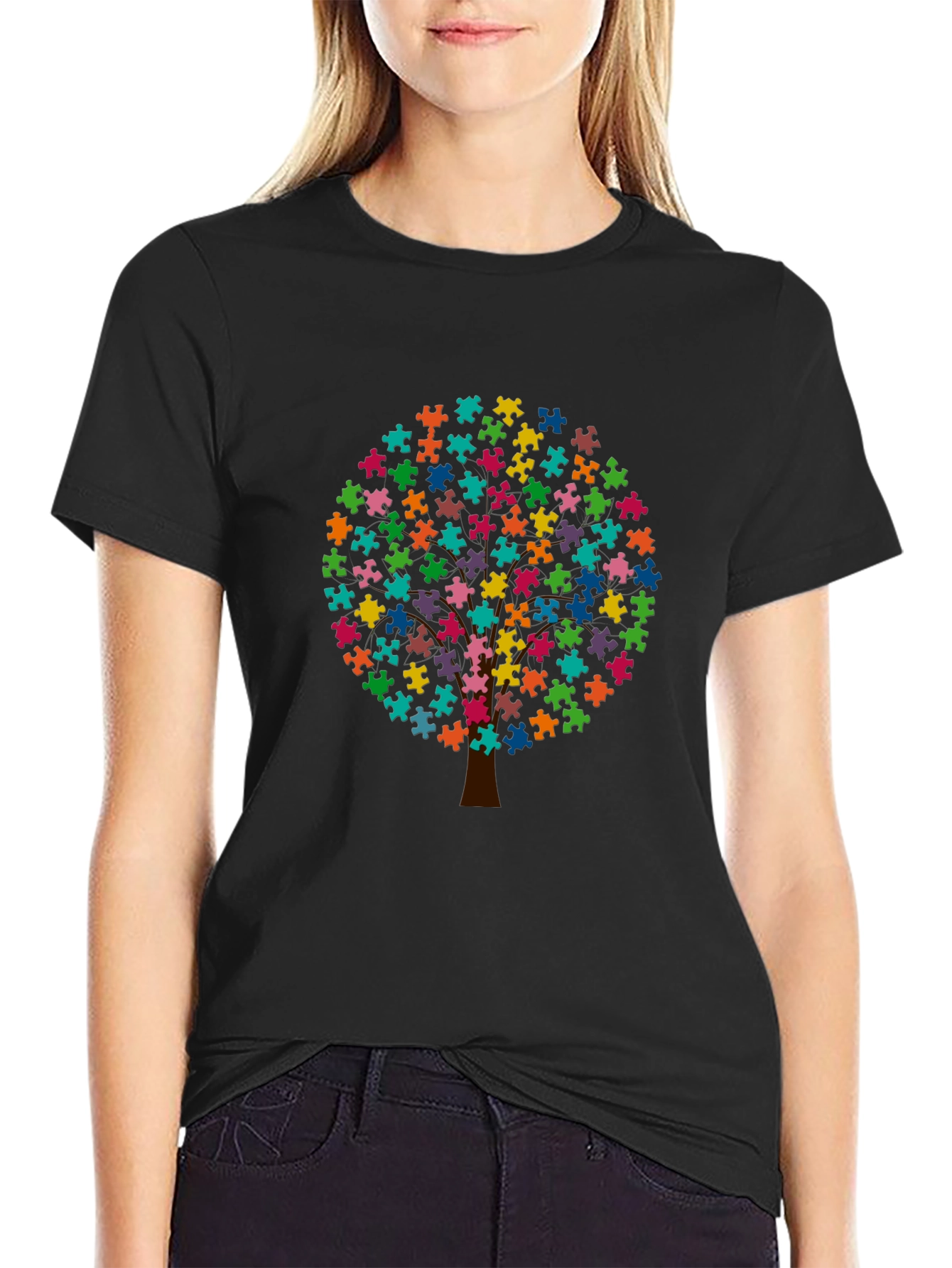 Autism Awareness Puzzle Tree T-Shirt