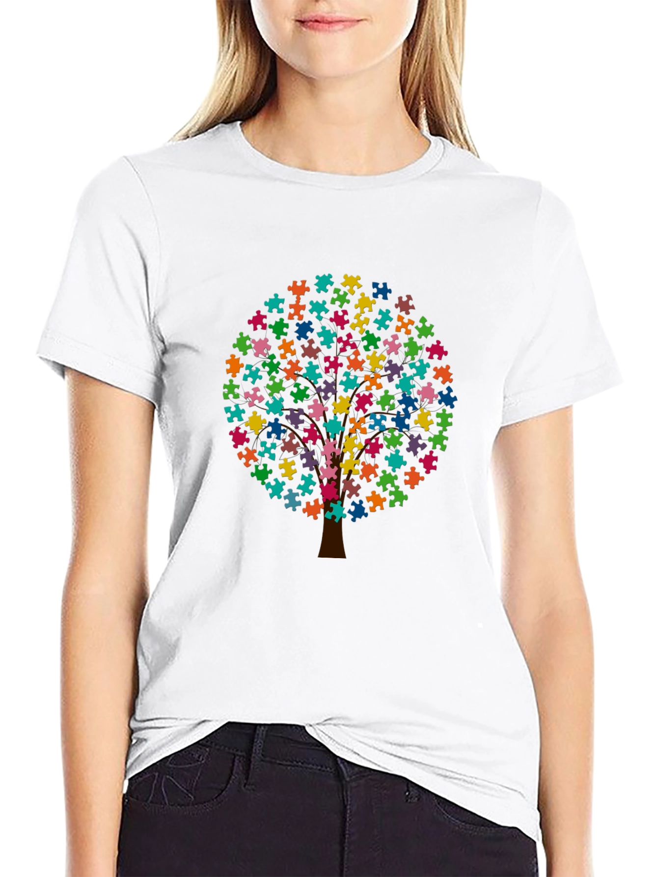 Autism Awareness Puzzle Tree T-Shirt
