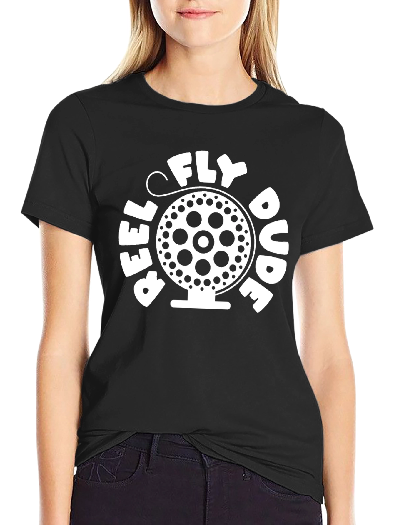 Reel Fly Dude Fishing Graphic T-Shirt