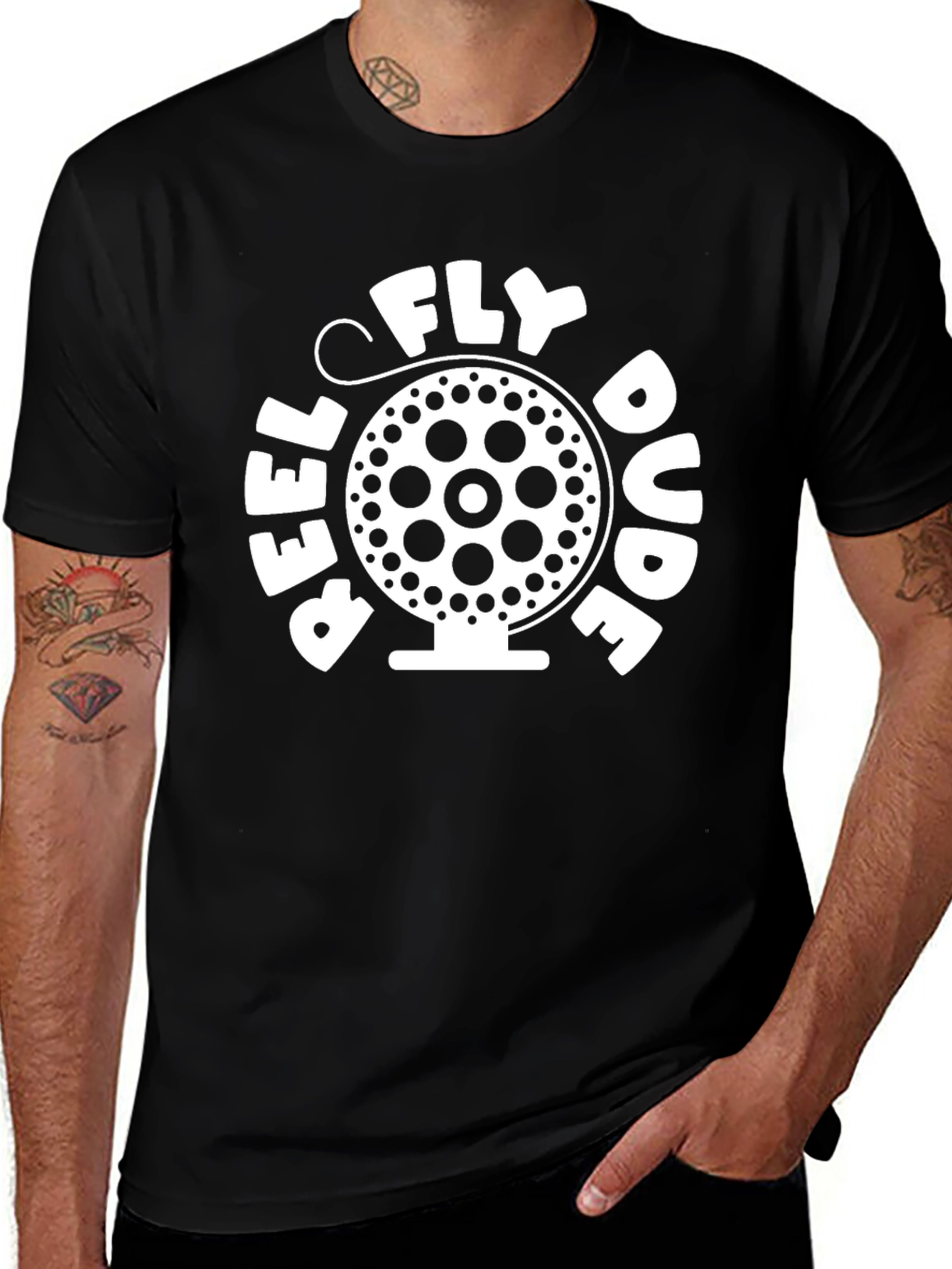 Reel Fly Dude Fishing Graphic T-Shirt