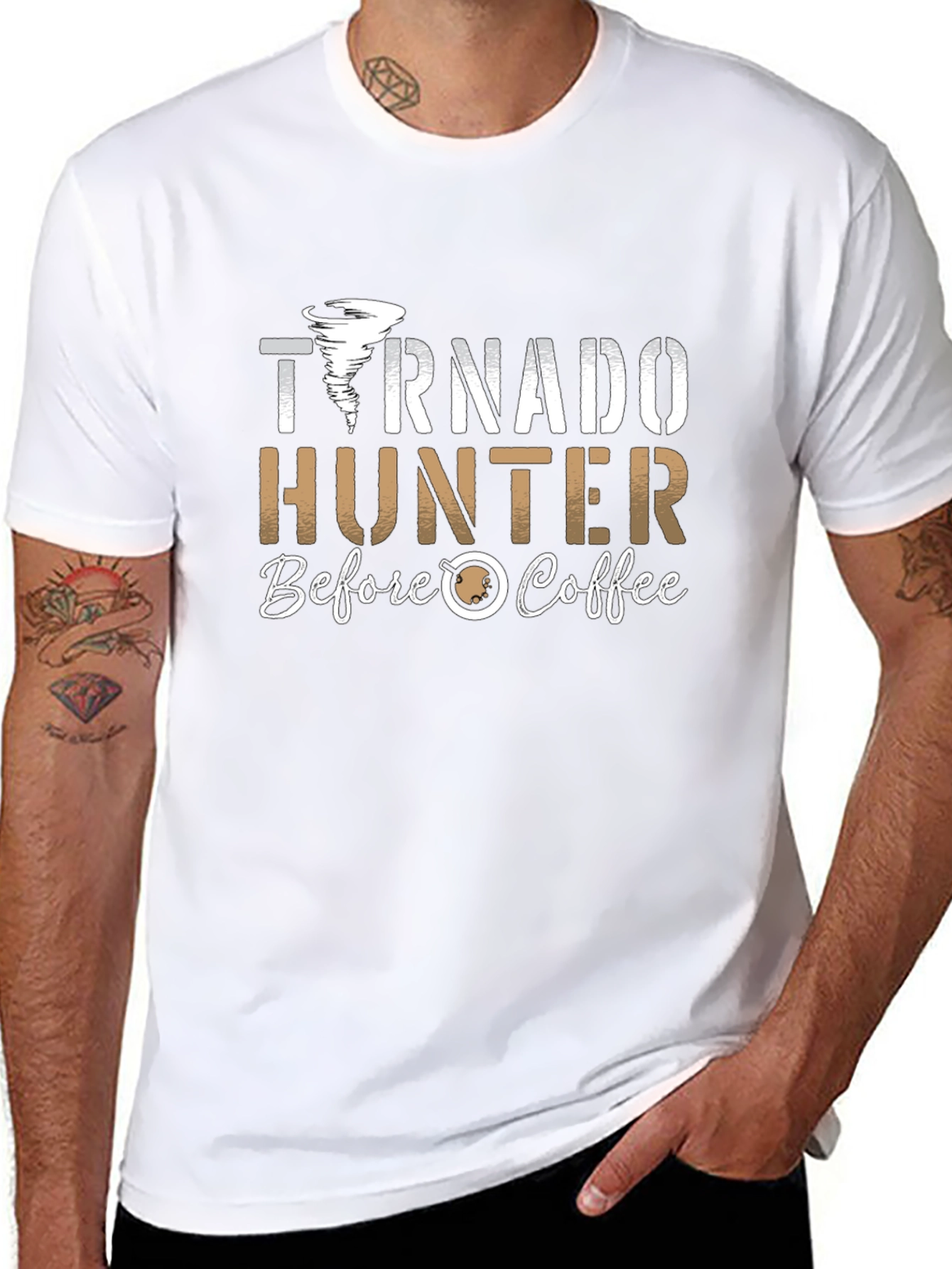 Tornado Hunter Before Coffee Graphic T-Shirt