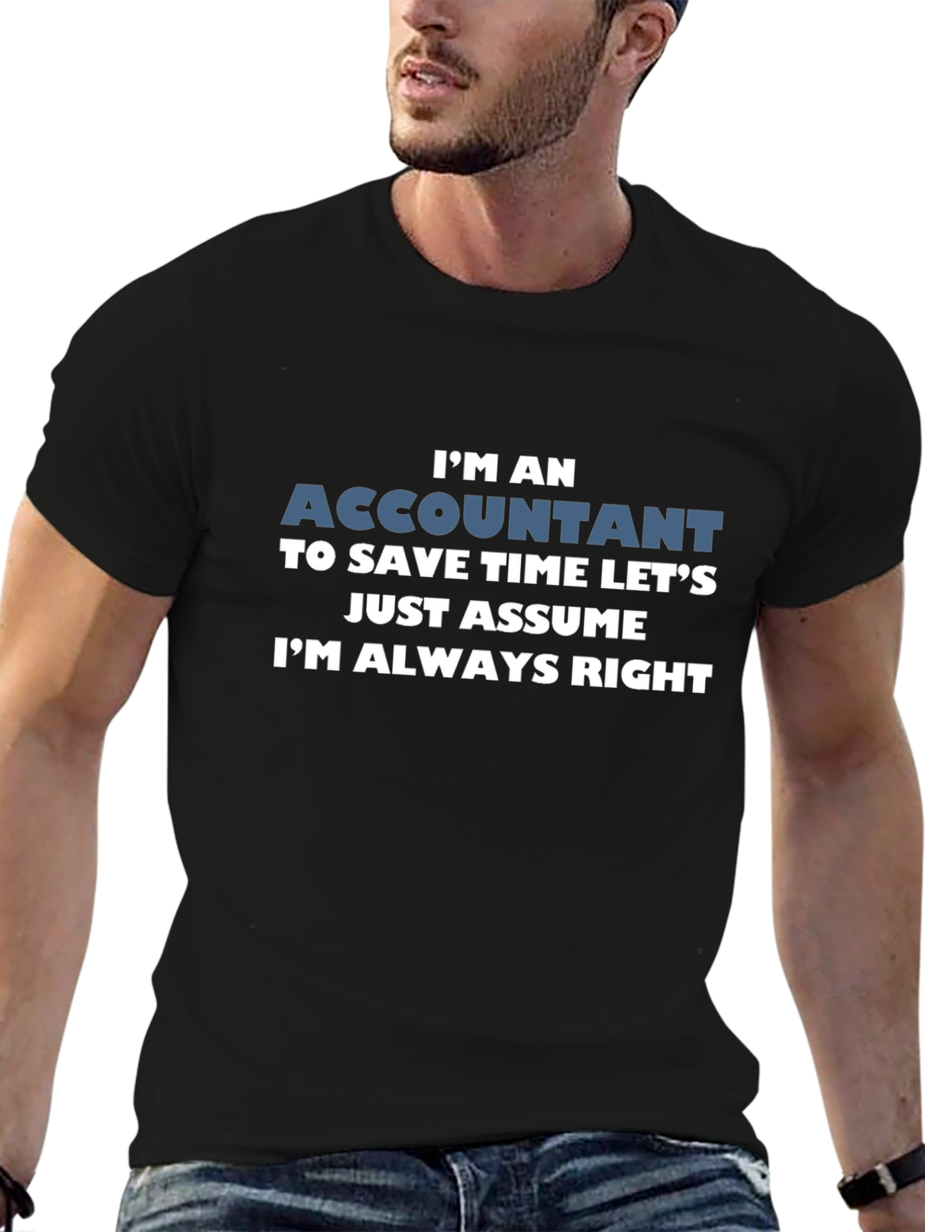 Accountant Always Right Black T-Shirt