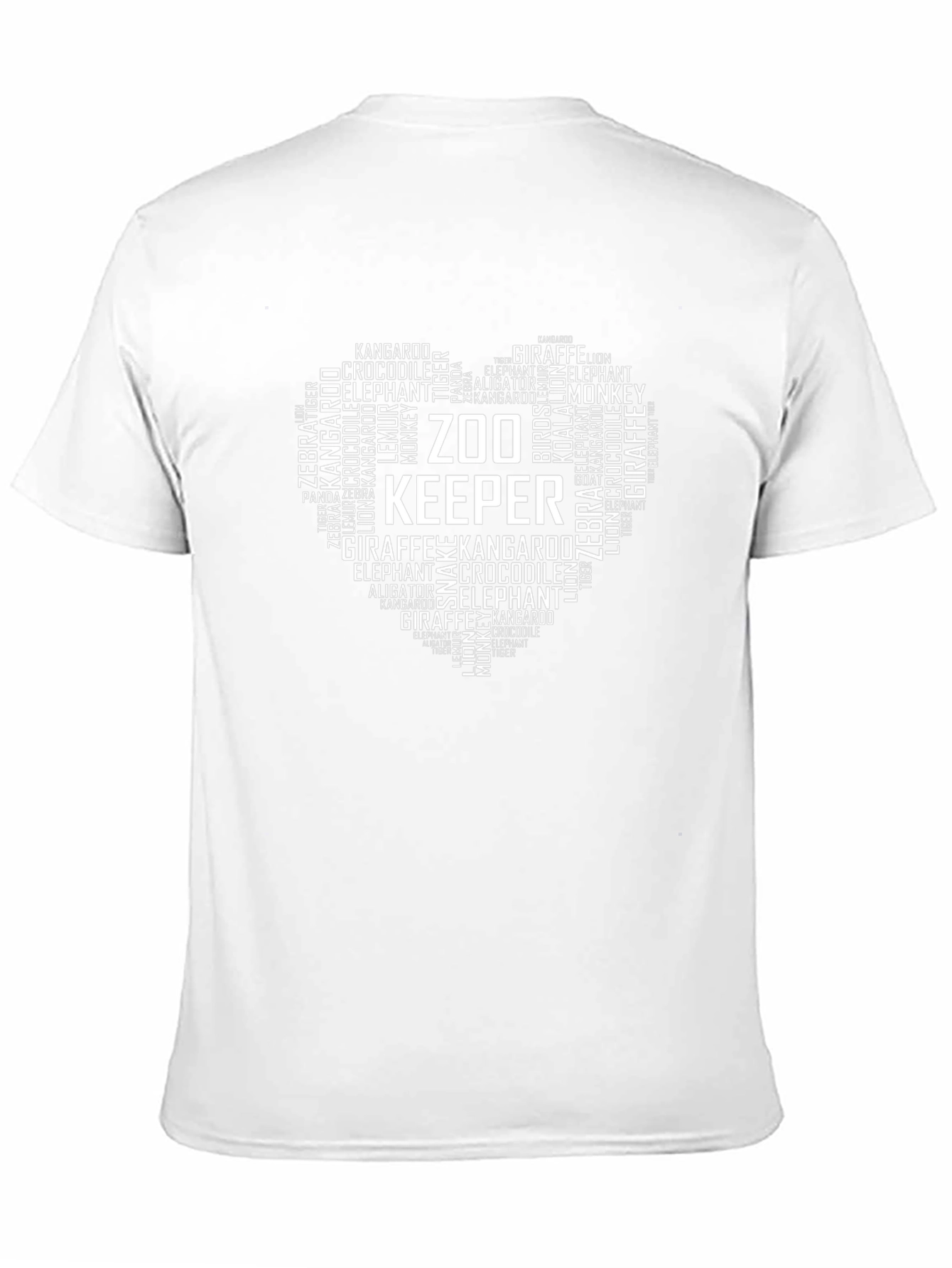 Zoo Keeper Word Art Heart T-Shirt