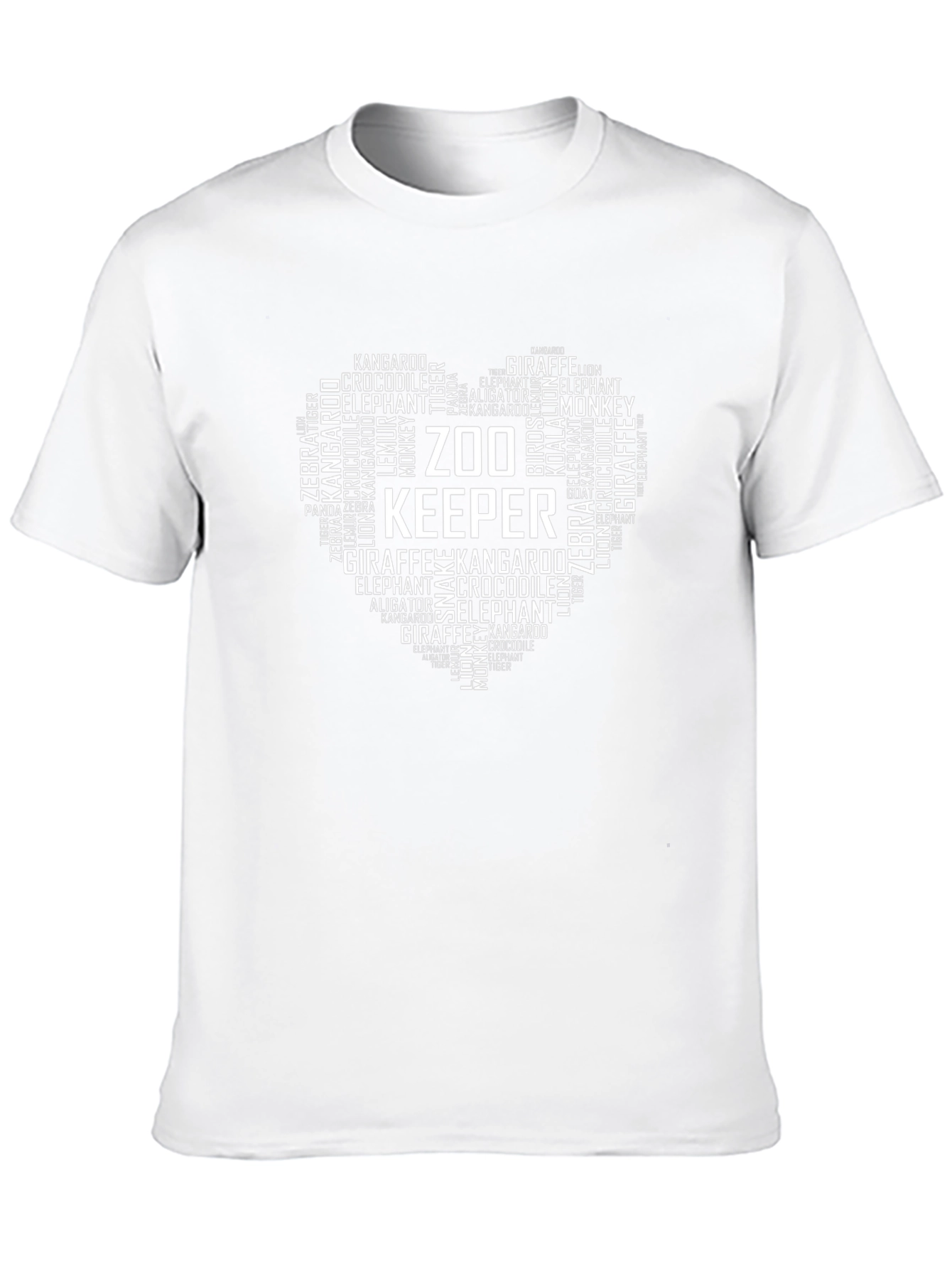 Zoo Keeper Word Art Heart T-Shirt