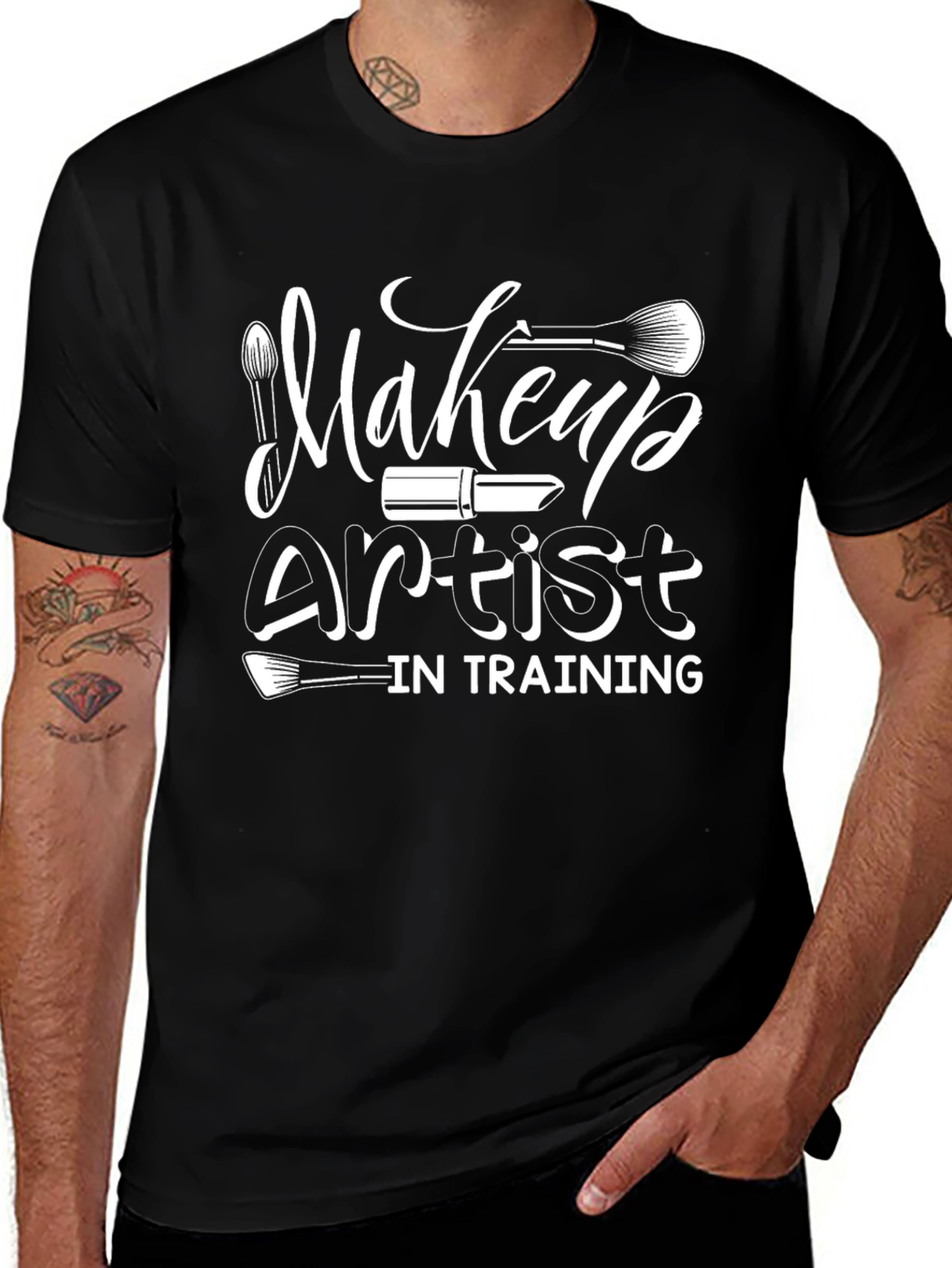 Makeup Artist in Training Black Graphic Tee