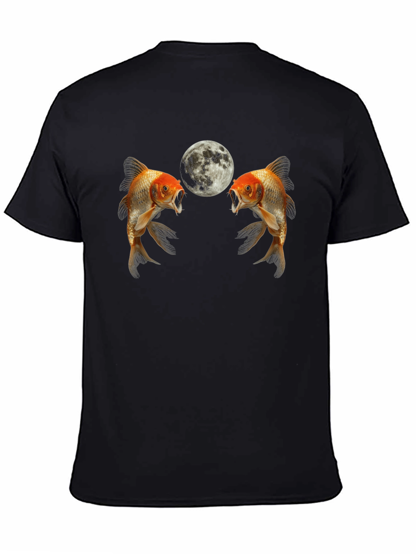 Koi Fish and Moon Graphic T-Shirt