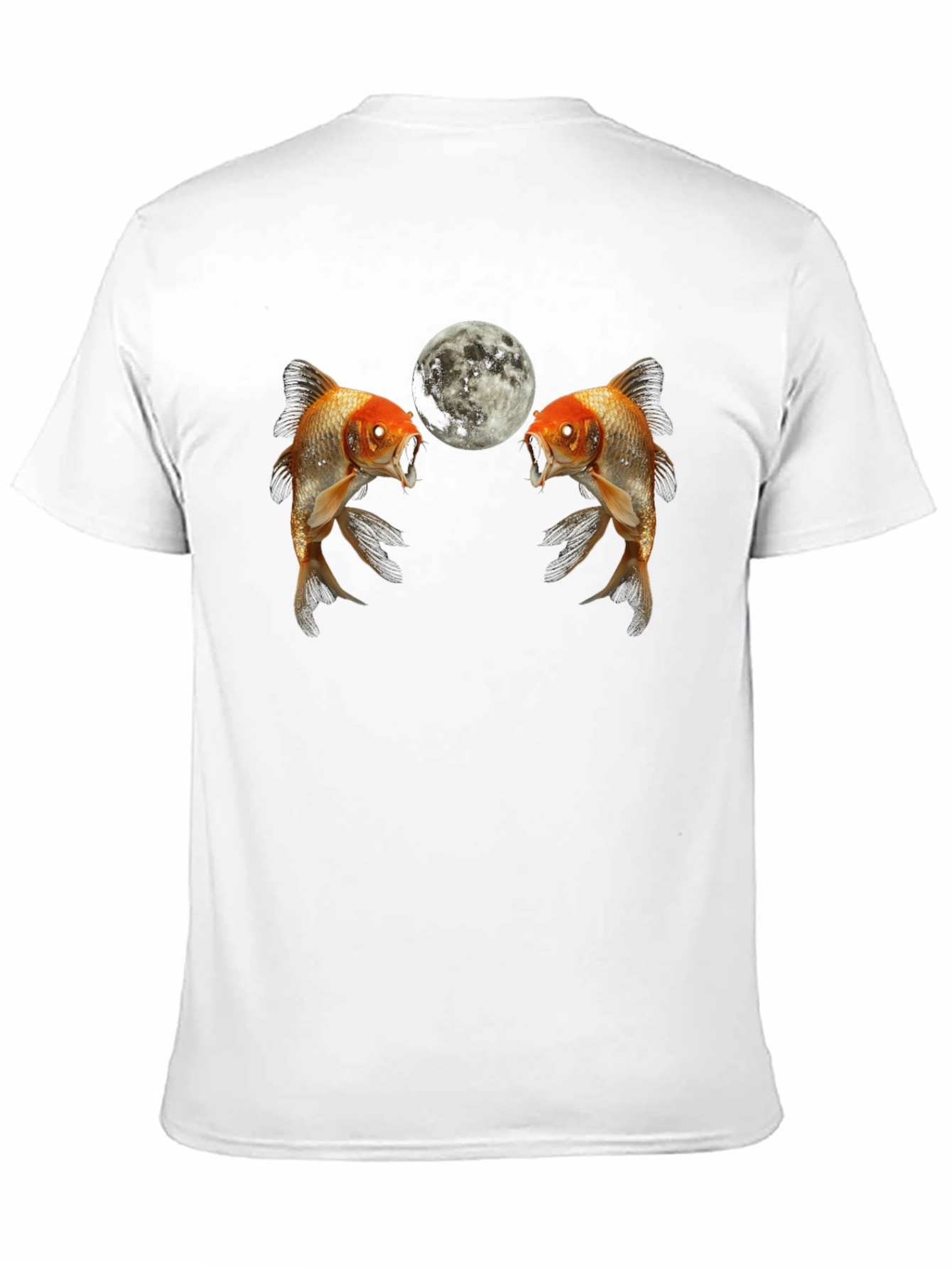 Koi Fish and Moon Graphic T-Shirt