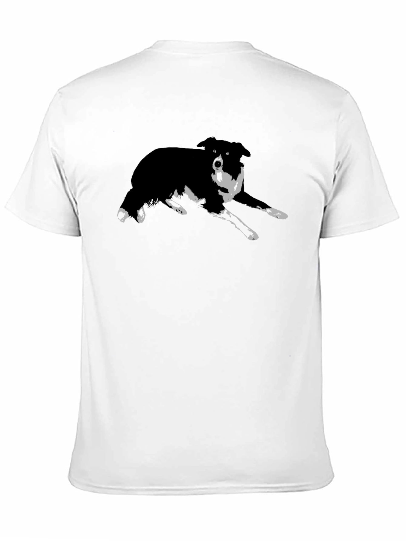 Black Dog Graphic T-Shirt - Collie Design