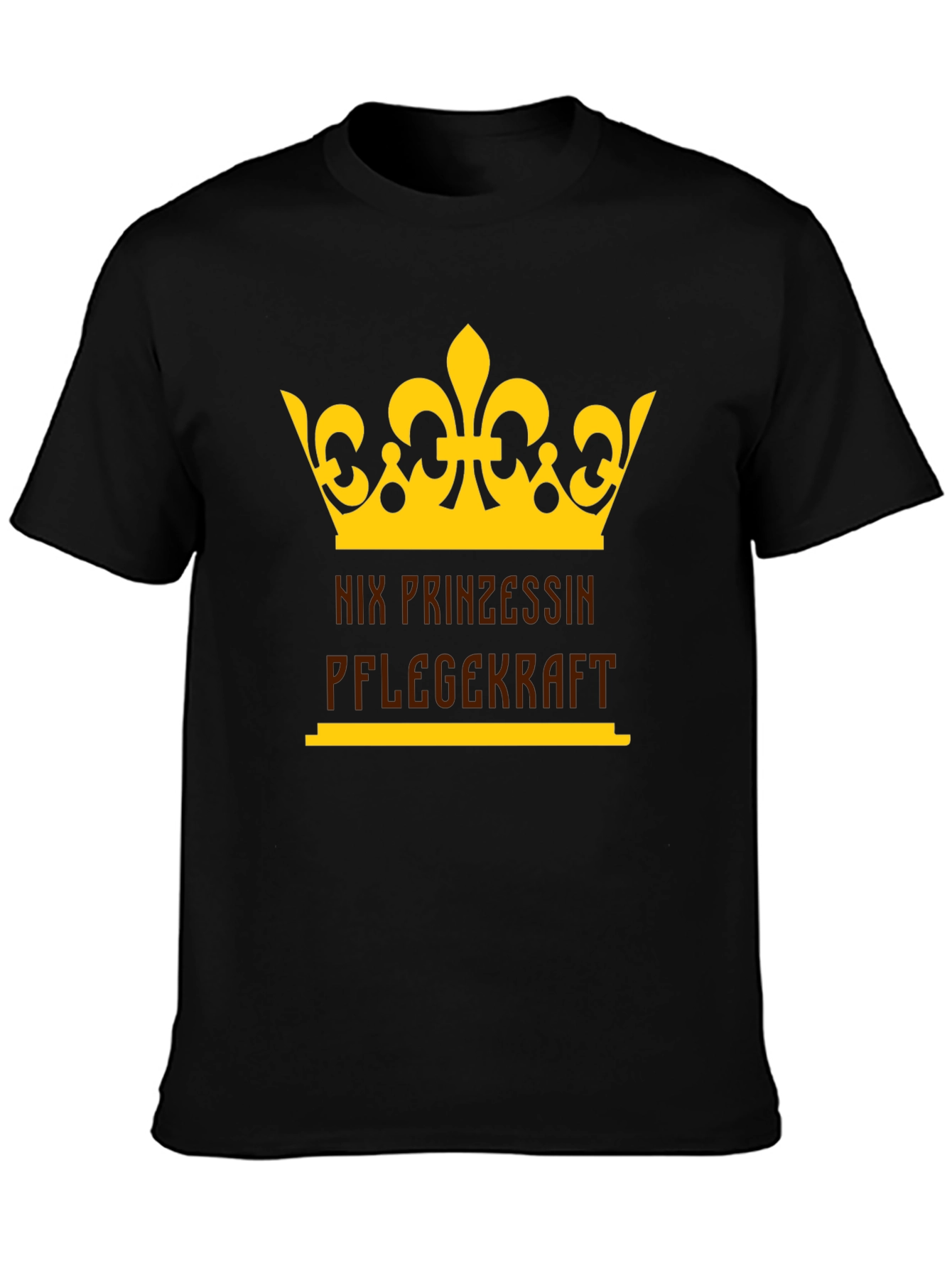 Nix Prinzessin Pflegekraft Black Graphic Tee