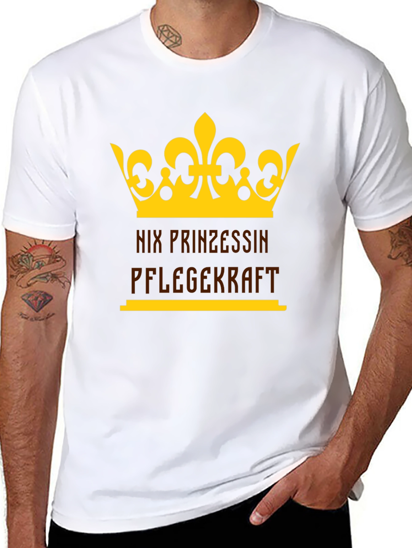 Nix Prinzessin Pflegekraft Black Graphic Tee