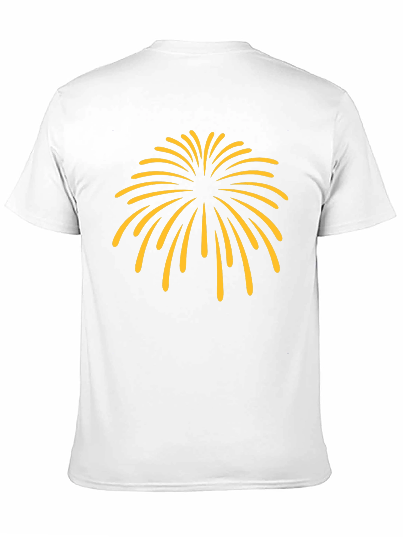 Black T-Shirt with Firework Design