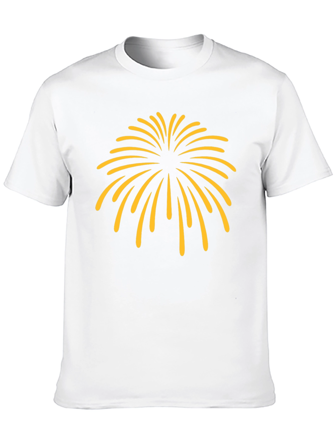 Black T-Shirt with Firework Design