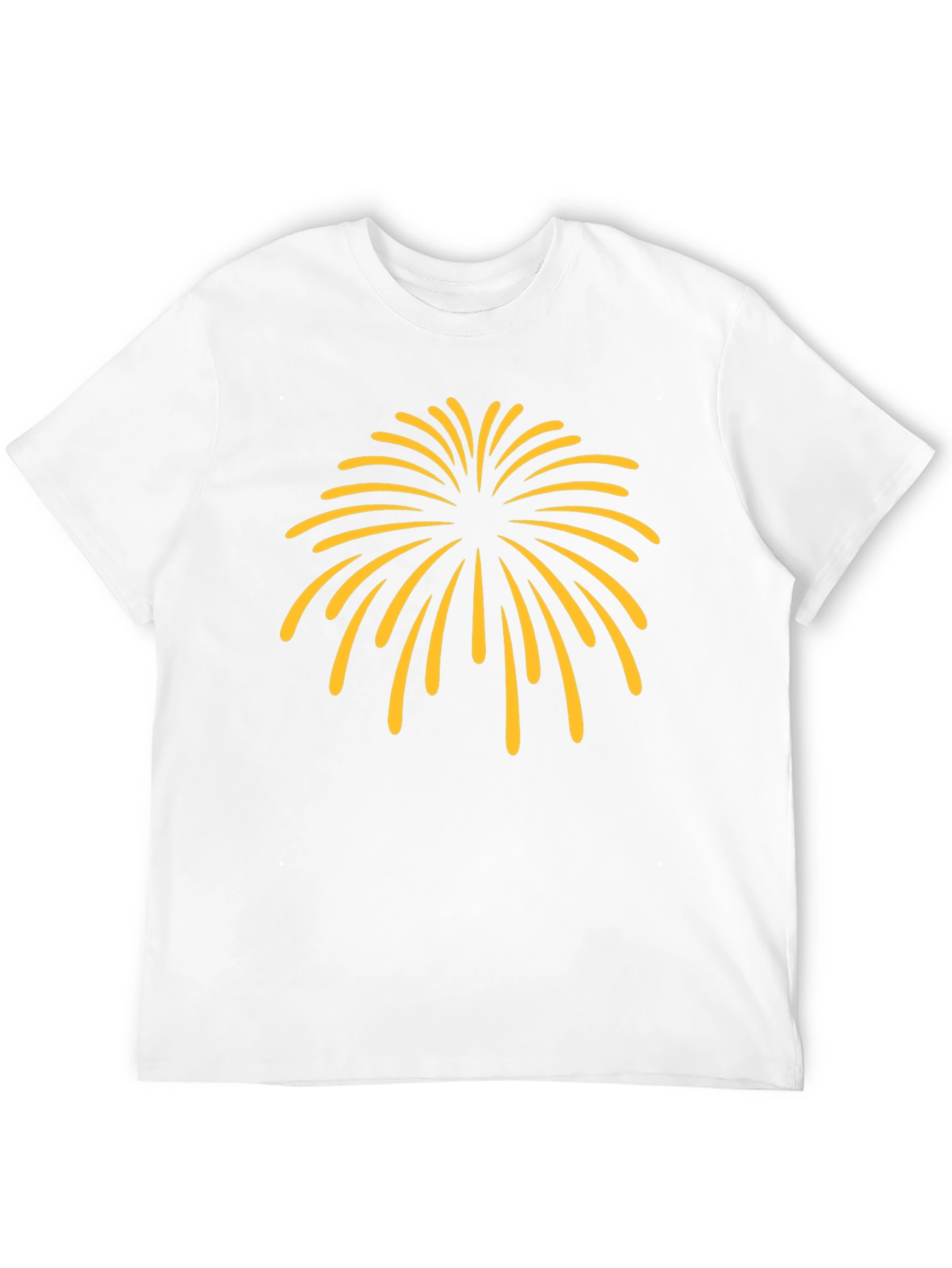 Black T-Shirt with Firework Design