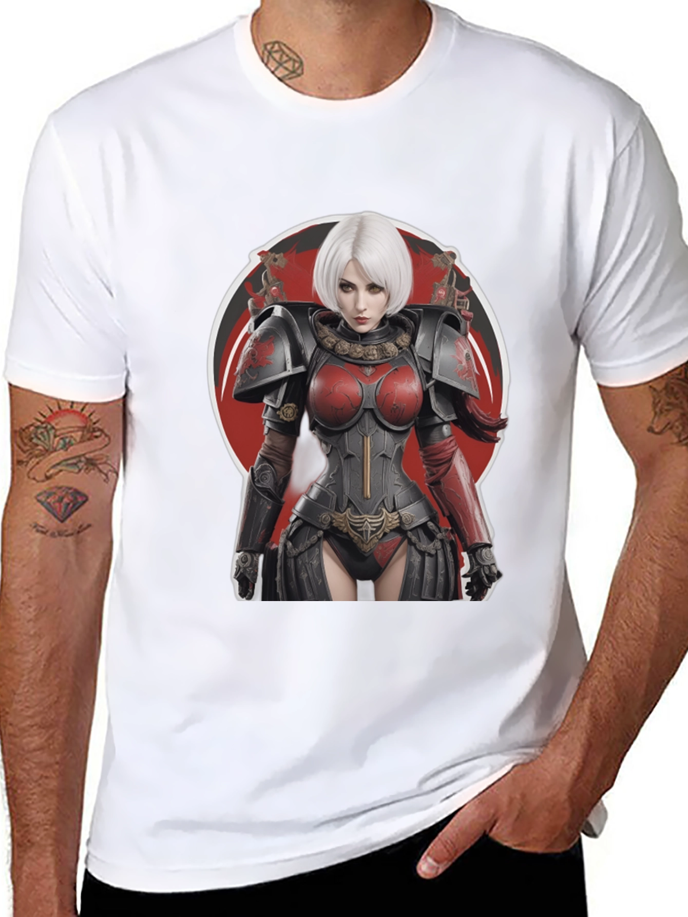 Warrior Woman Graphic Tee - Bold Black T-Shirt