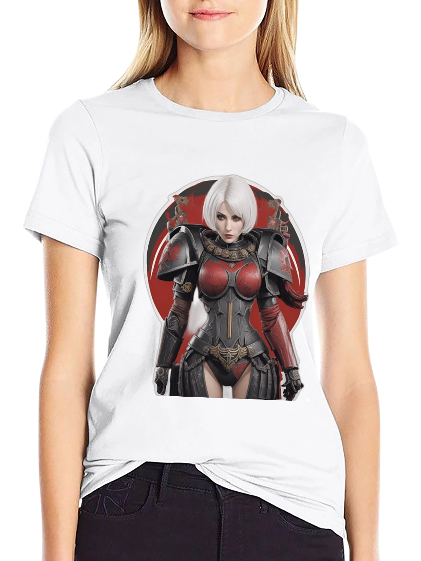 Warrior Woman Graphic Tee - Bold Black T-Shirt