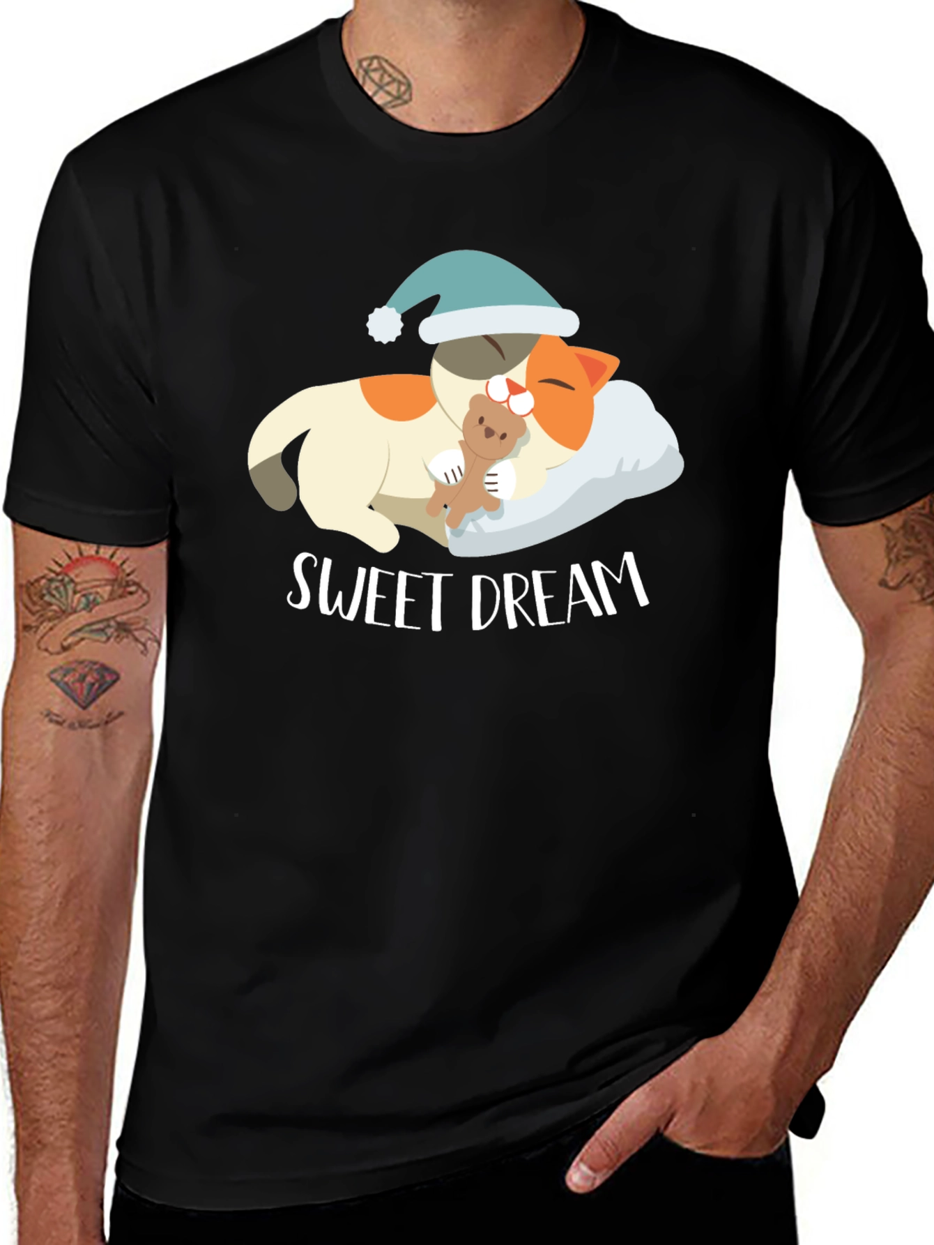 Sweet Dream Cat T-Shirt | Sleepy Animal Tee