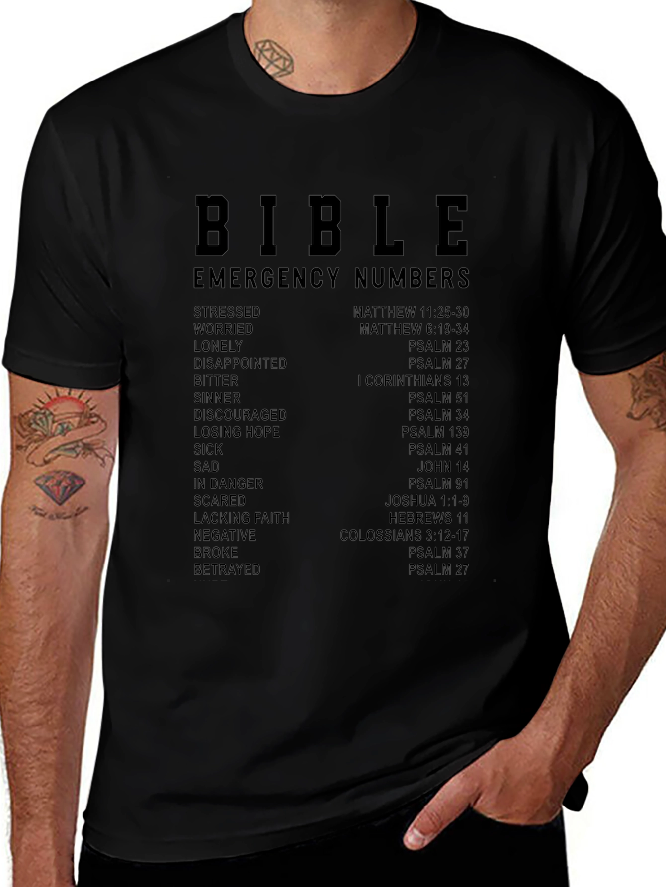 Bible Emergency Numbers T-Shirt