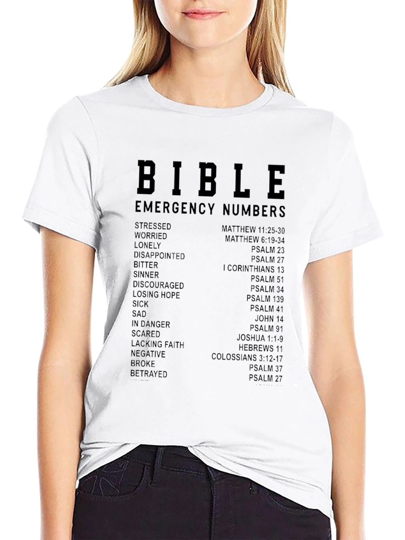 Bible Emergency Numbers T-Shirt
