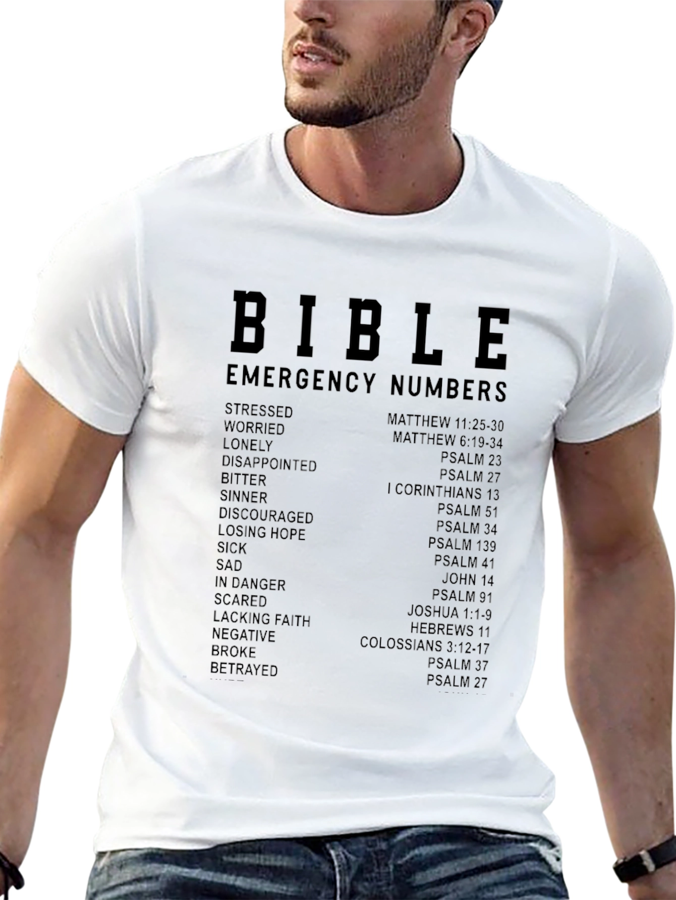 Bible Emergency Numbers T-Shirt