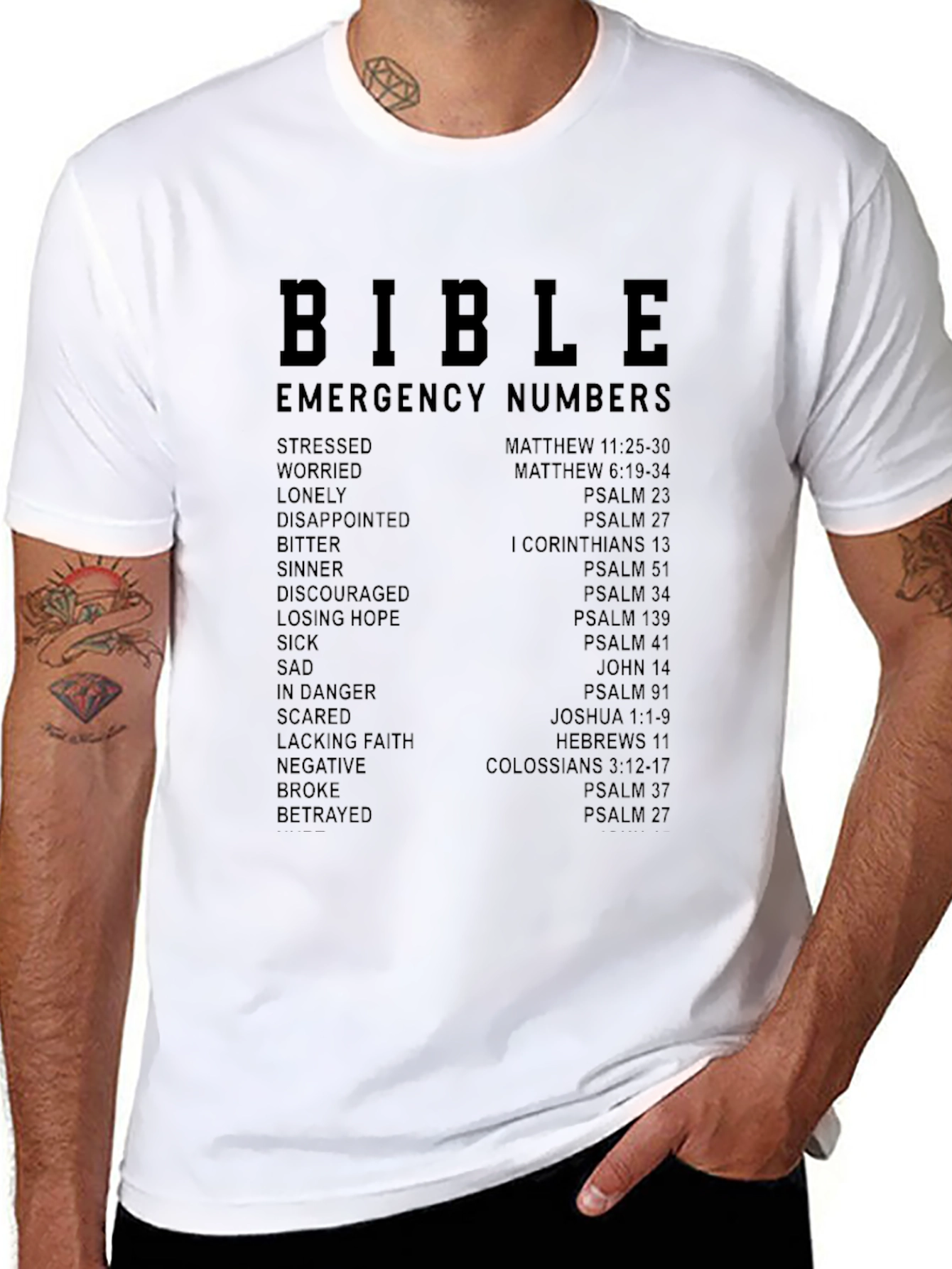 Bible Emergency Numbers T-Shirt