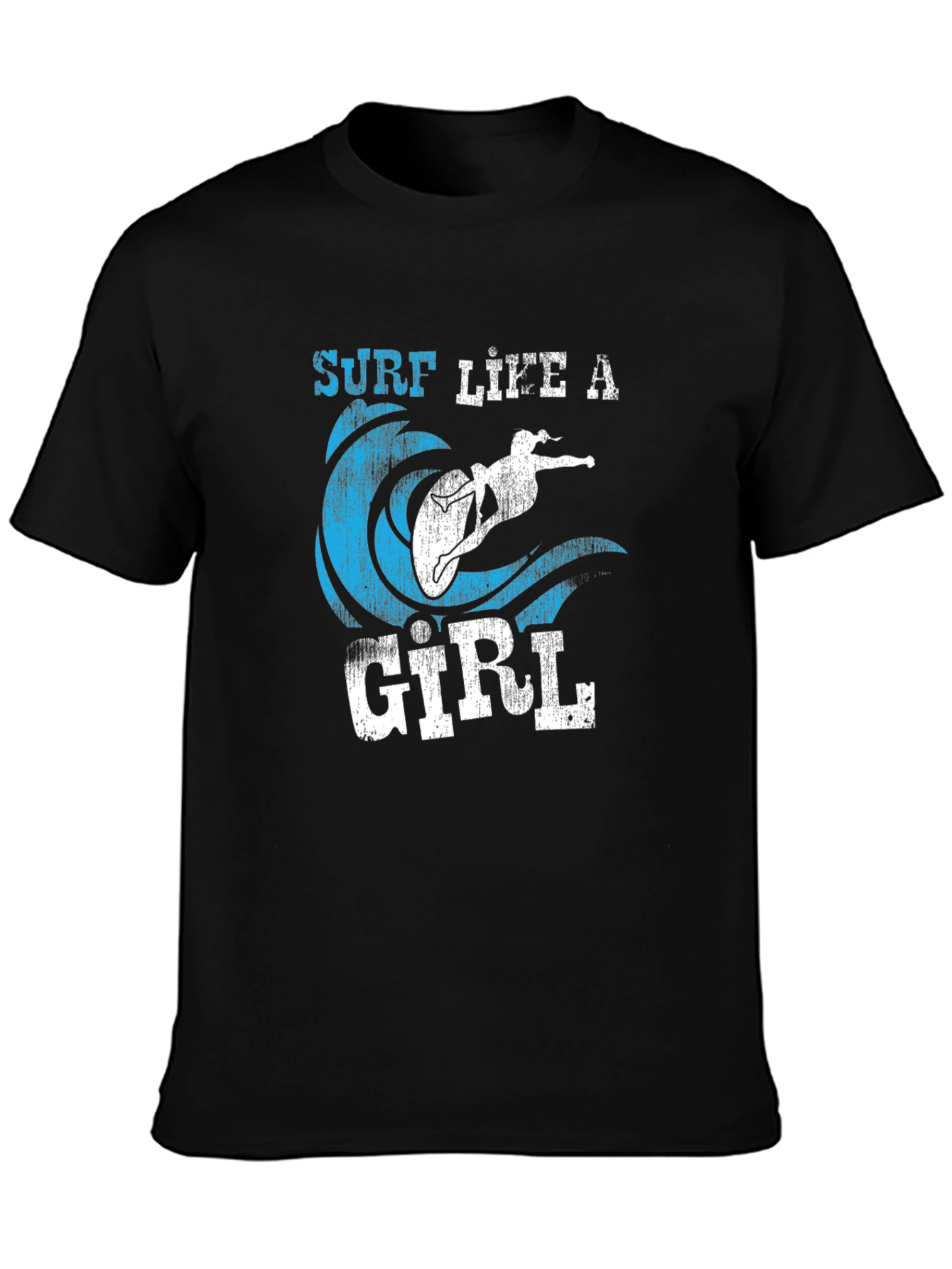 Surf Like A Girl Graphic Tee - Surfer T-Shirt