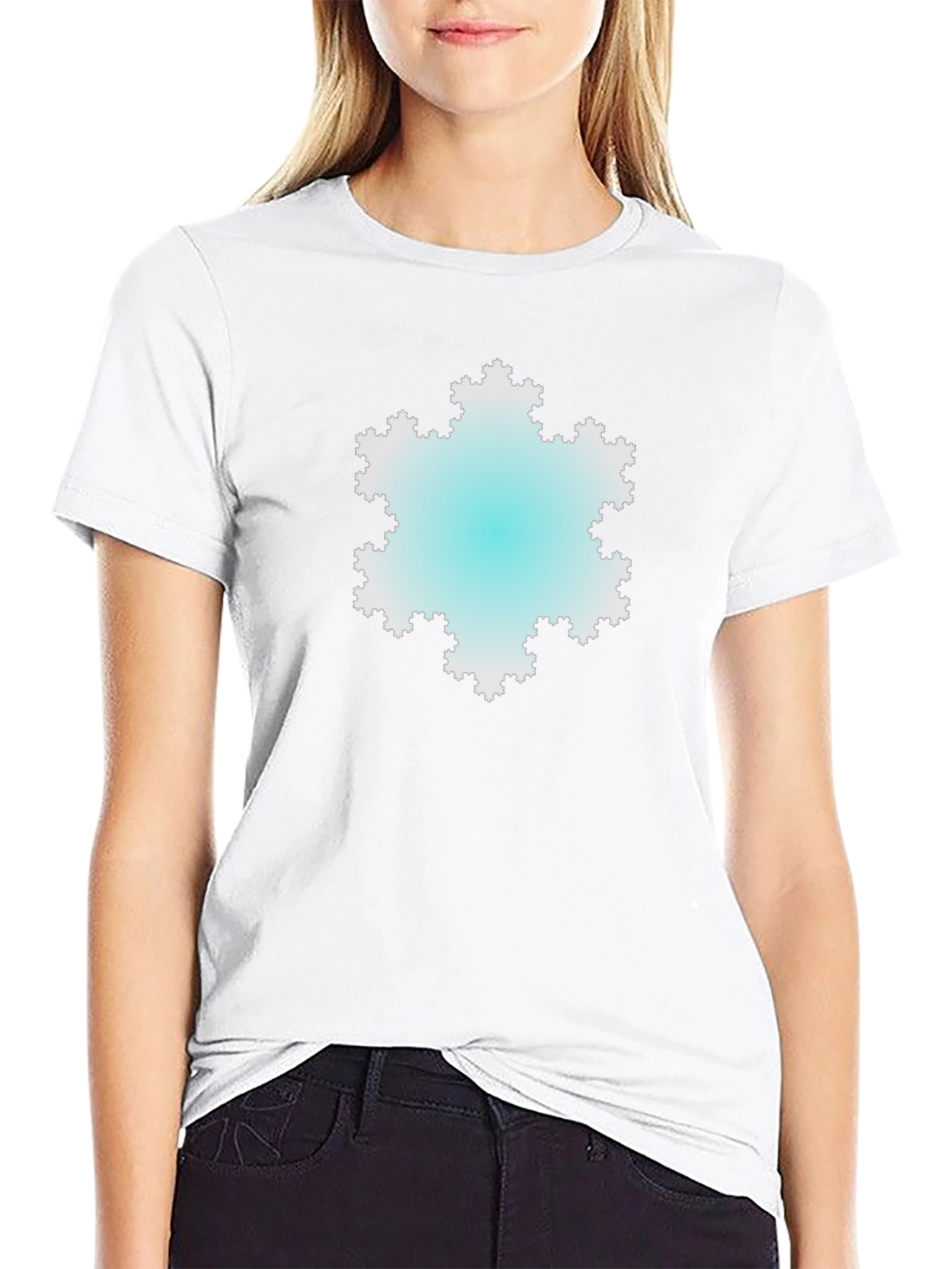Fractal Snowflake Graphic Tee - Cool & Unique