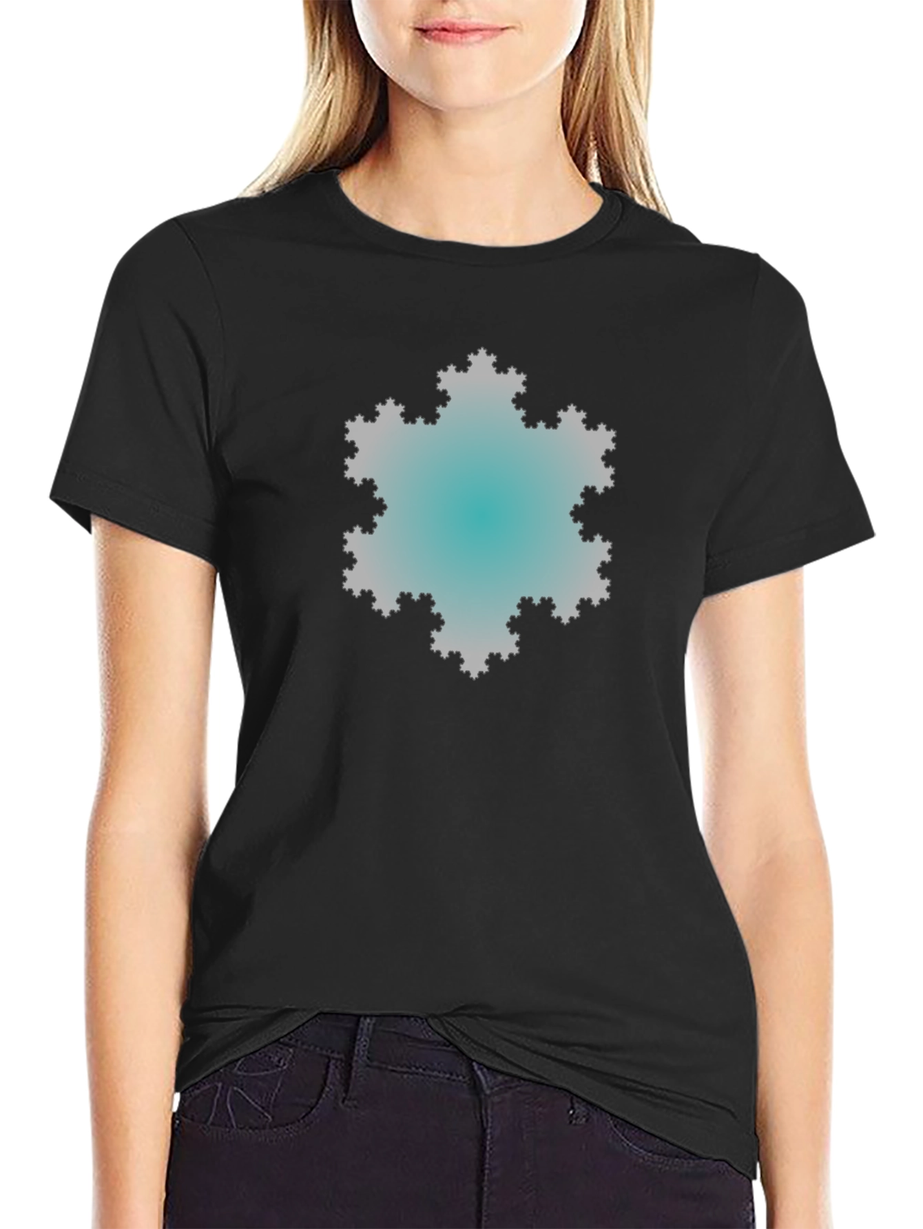 Fractal Snowflake Graphic Tee - Cool & Unique