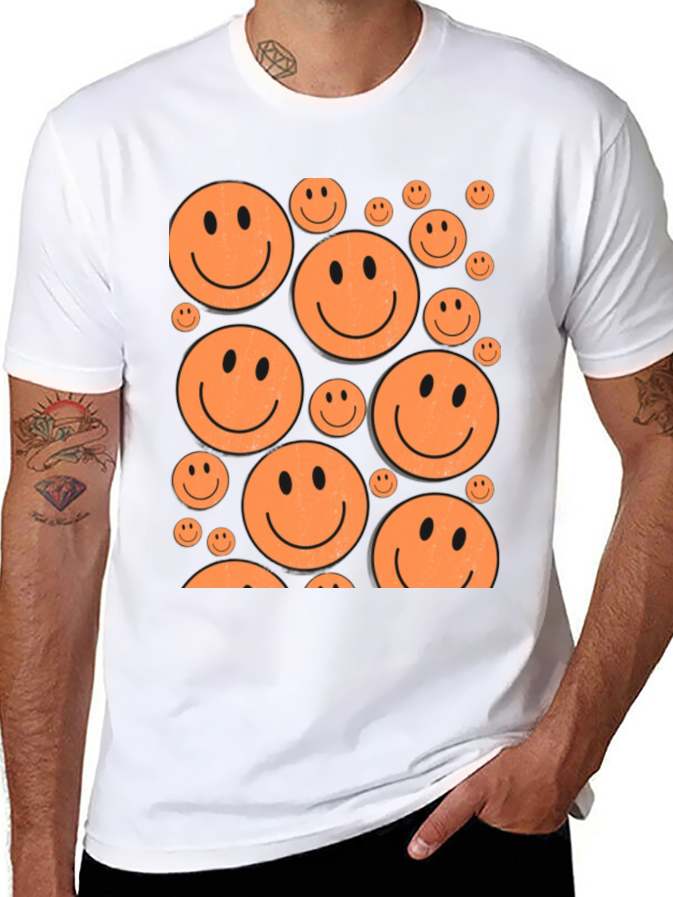Smiley Face Graphic Tee - Retro Happy Vibes