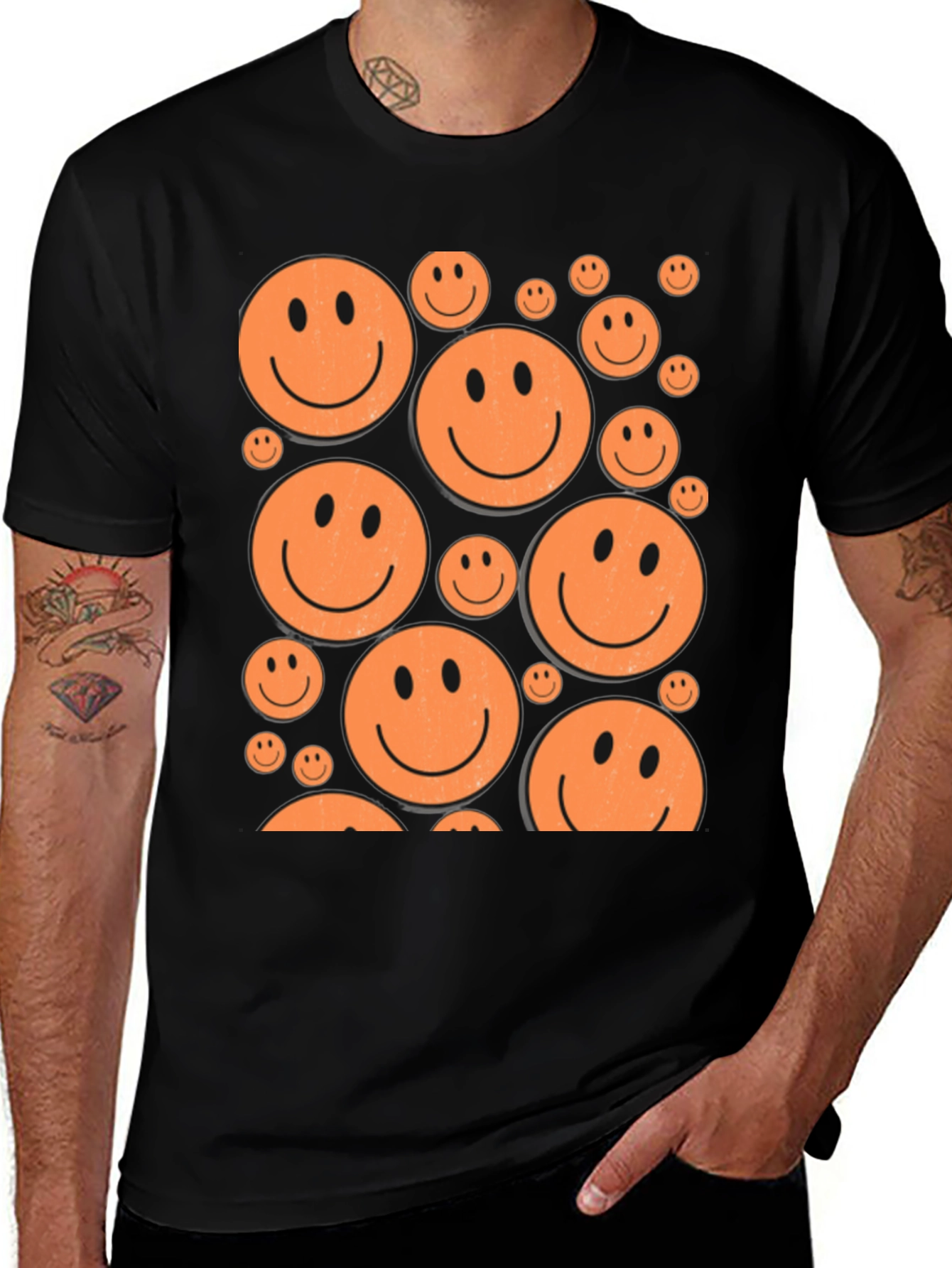 Smiley Face Graphic Tee - Retro Happy Vibes