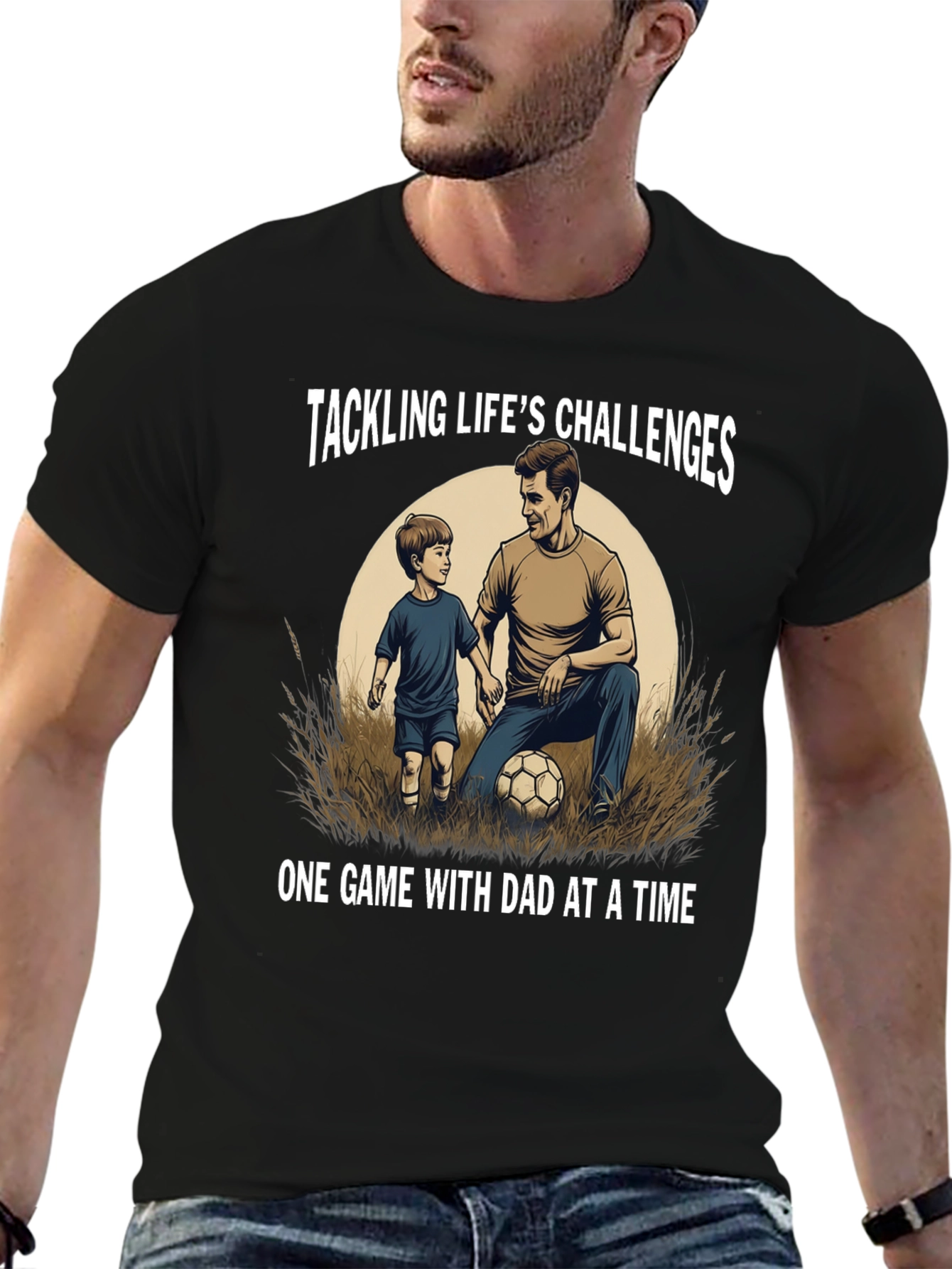 Tackling Lifes Challenges Dad & Son T-Shirt