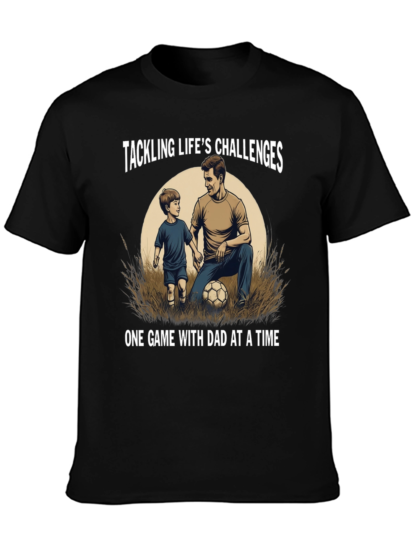 Tackling Lifes Challenges Dad & Son T-Shirt
