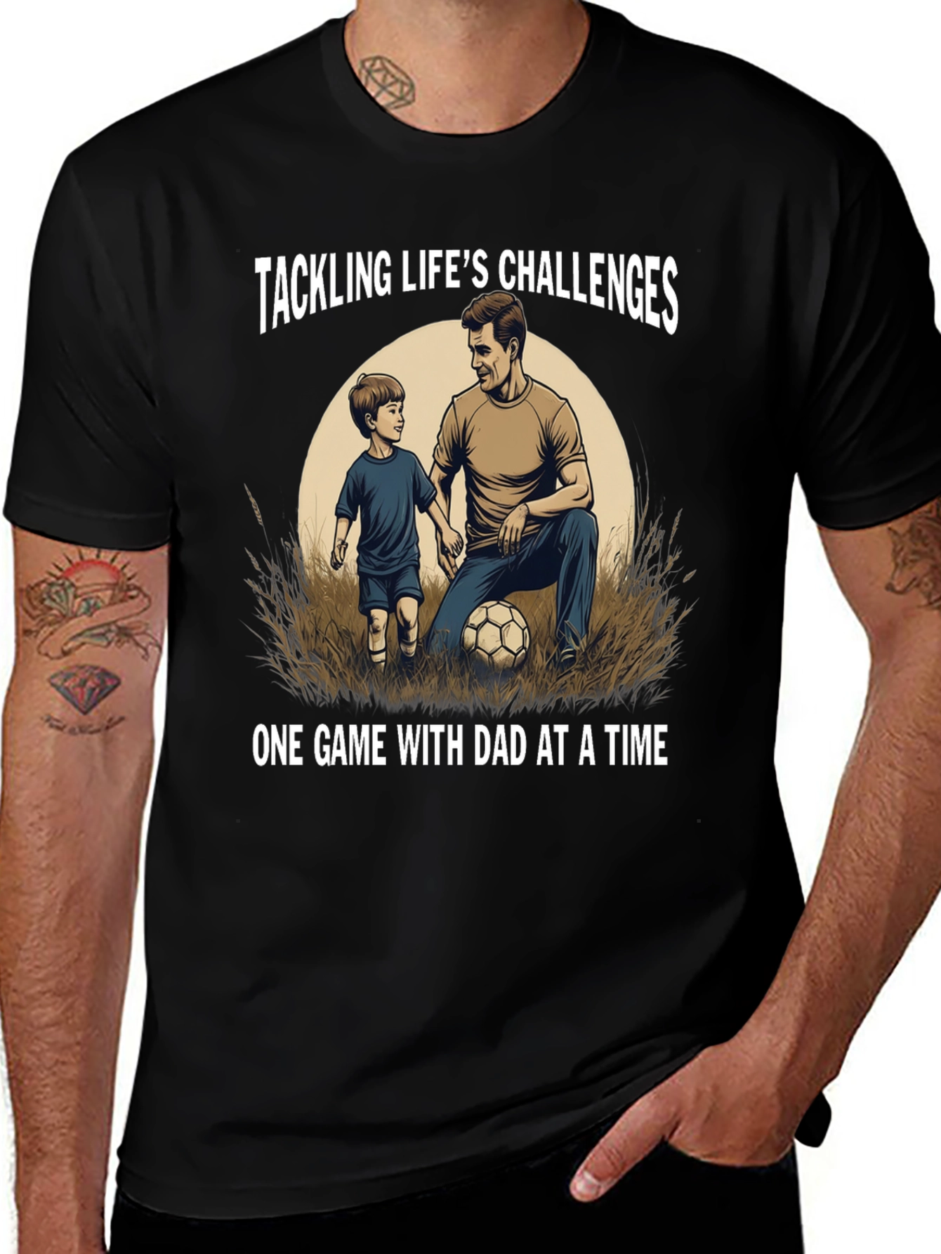 Tackling Lifes Challenges Dad & Son T-Shirt